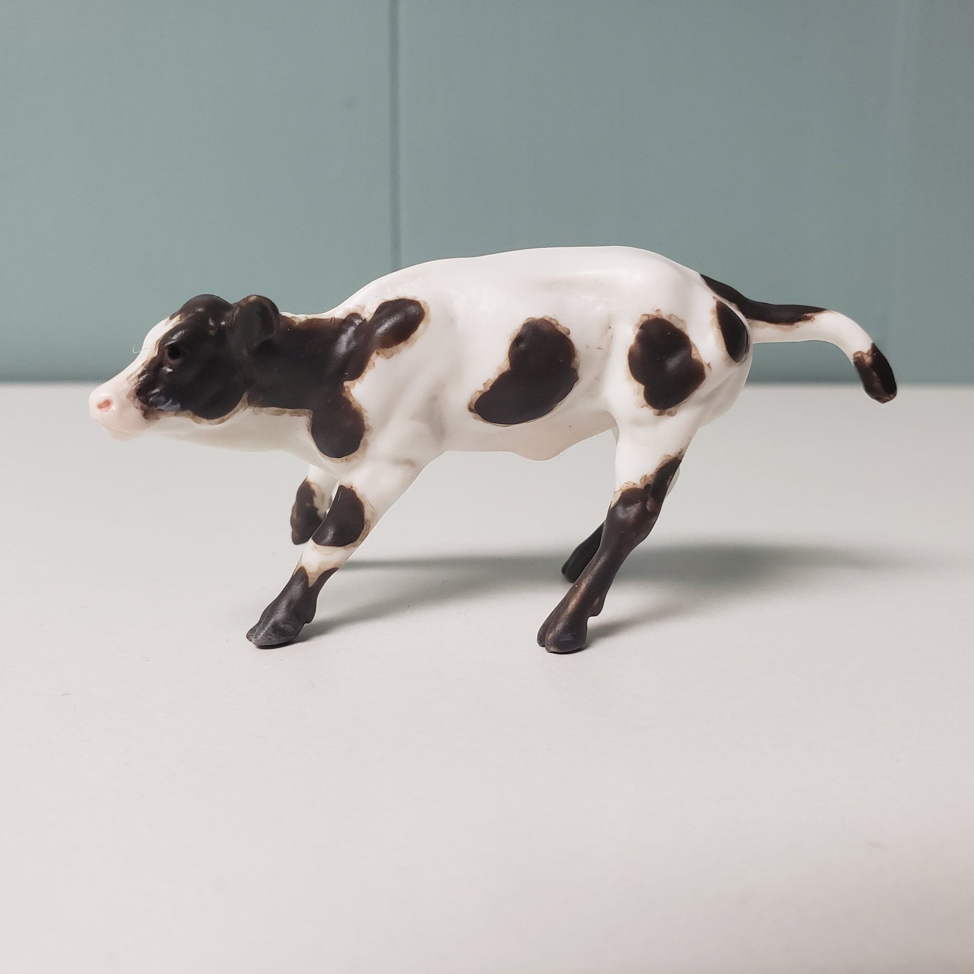 Shank OOAK Dark Brown & White Cow Chip By Andrea Thomason - National Hamburger Day - HBD24