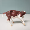 Sirloin OOAK  Red &amp; White Cow Chip By Andrea Thomason - National Hamburger Day - HBD24