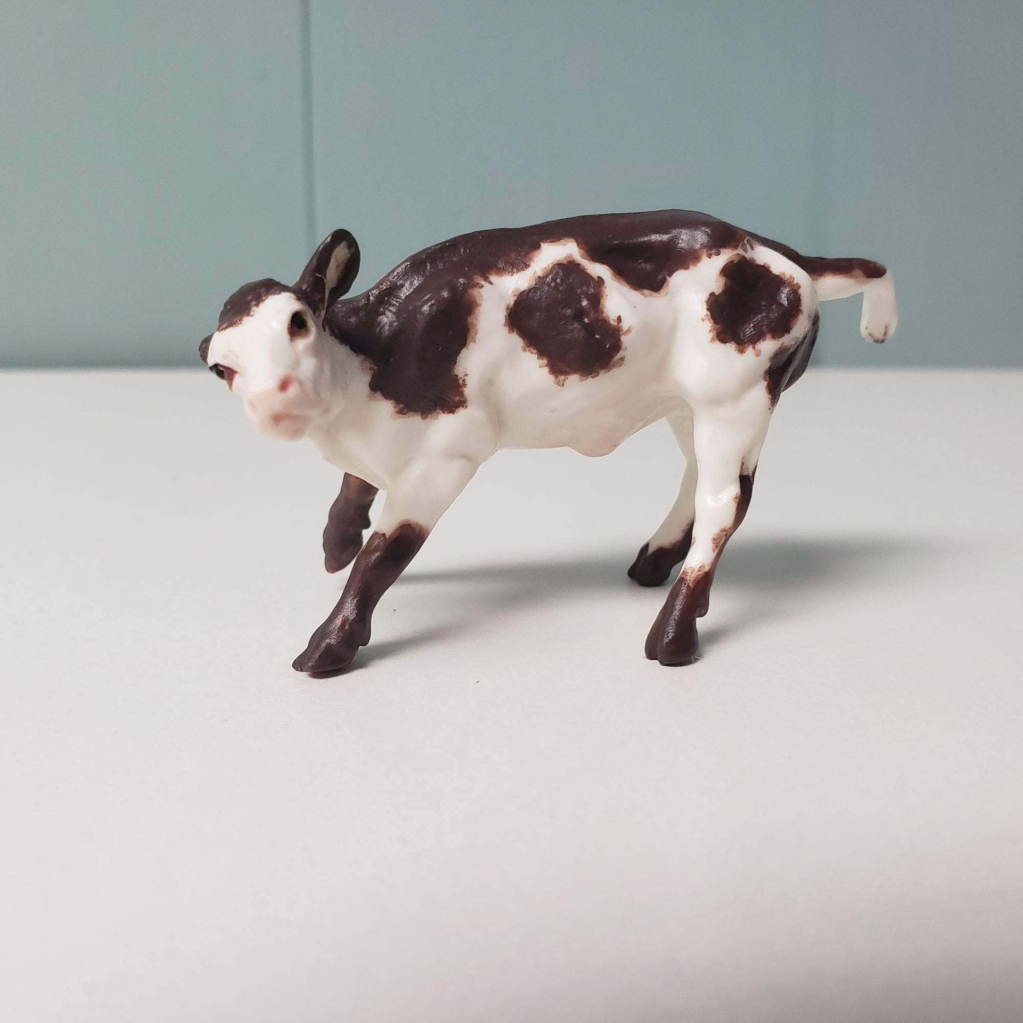 New York OOAK Dark Brown & White Cow Chip By Andrea Thomason - National Hamburger Day - HBD24