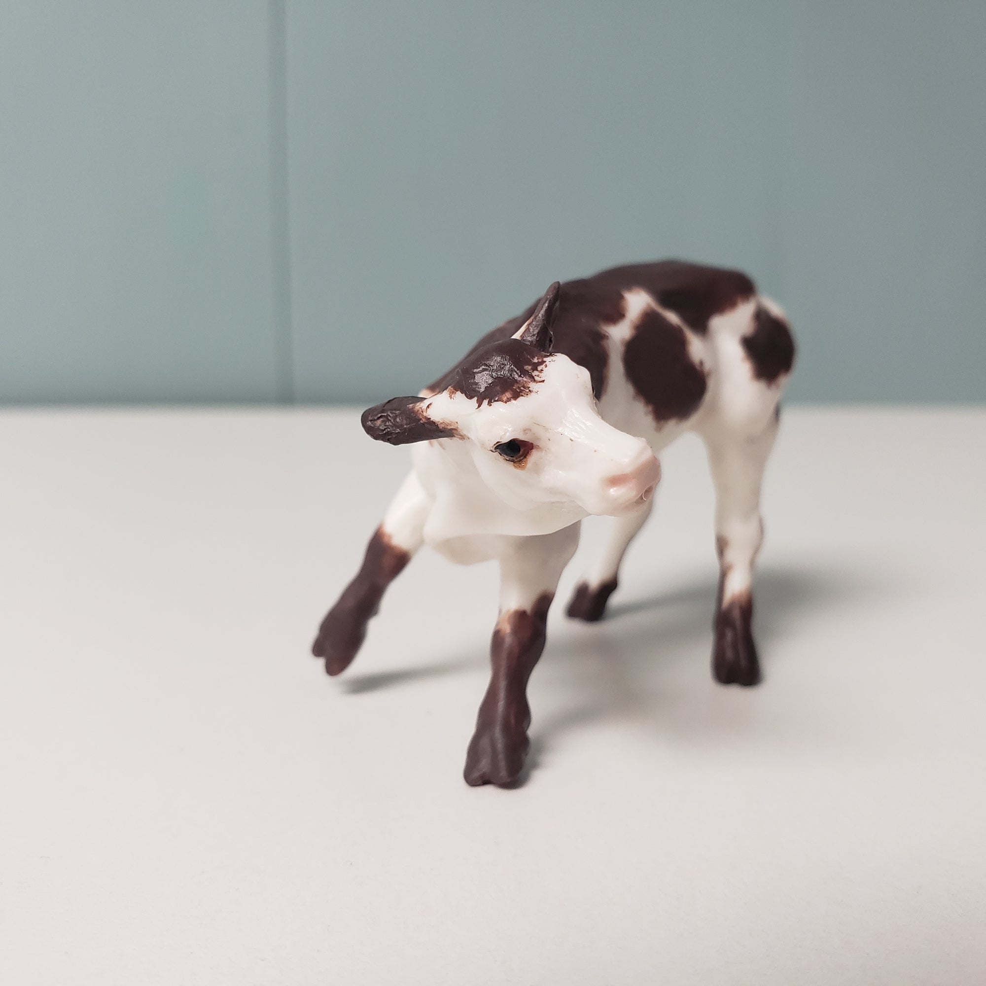 New York OOAK Dark Brown &amp; White Cow Chip By Andrea Thomason - National Hamburger Day - HBD24