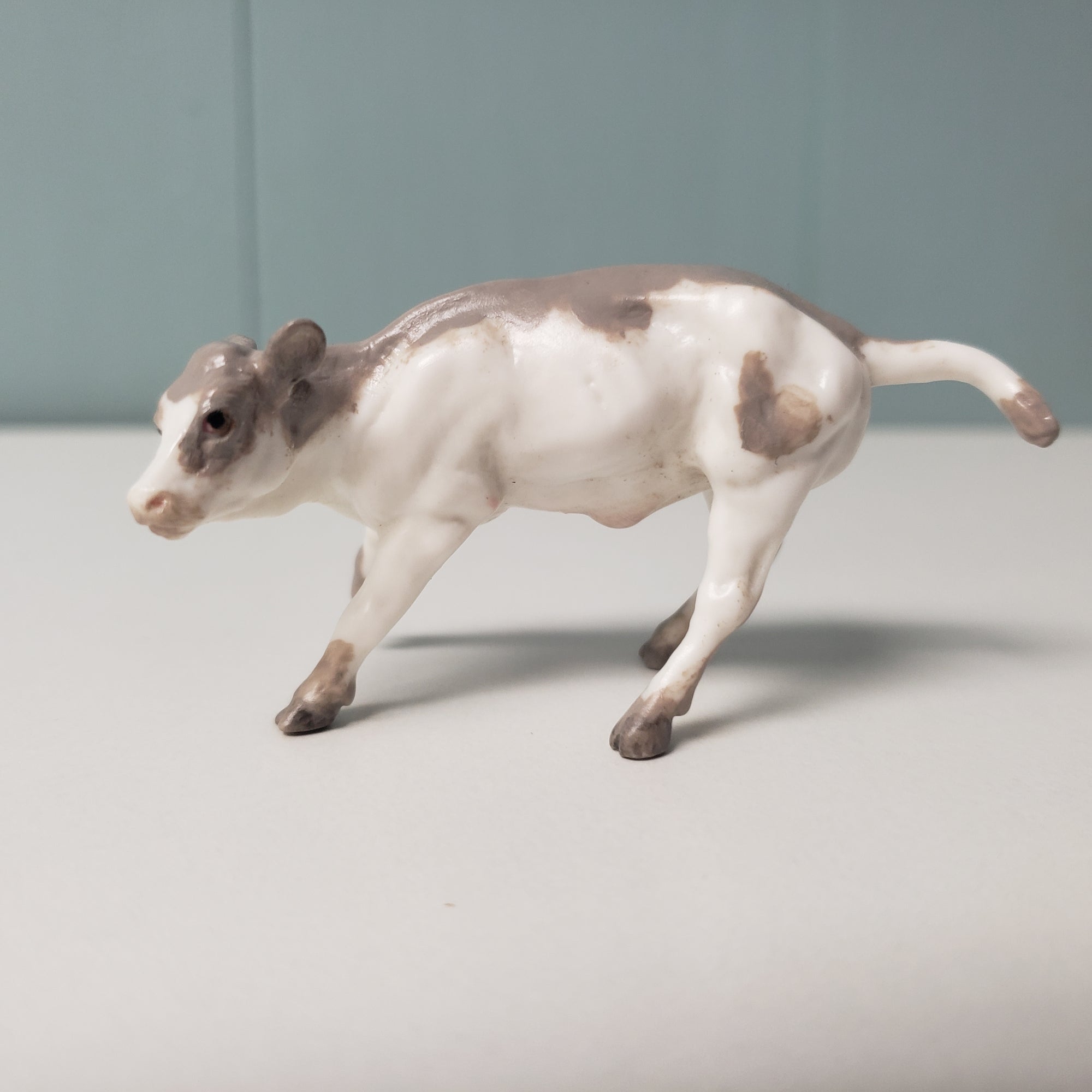 Silverside OOAK Gray & White Cow Chip By Andrea Thomason - National Hamburger Day - HBD24