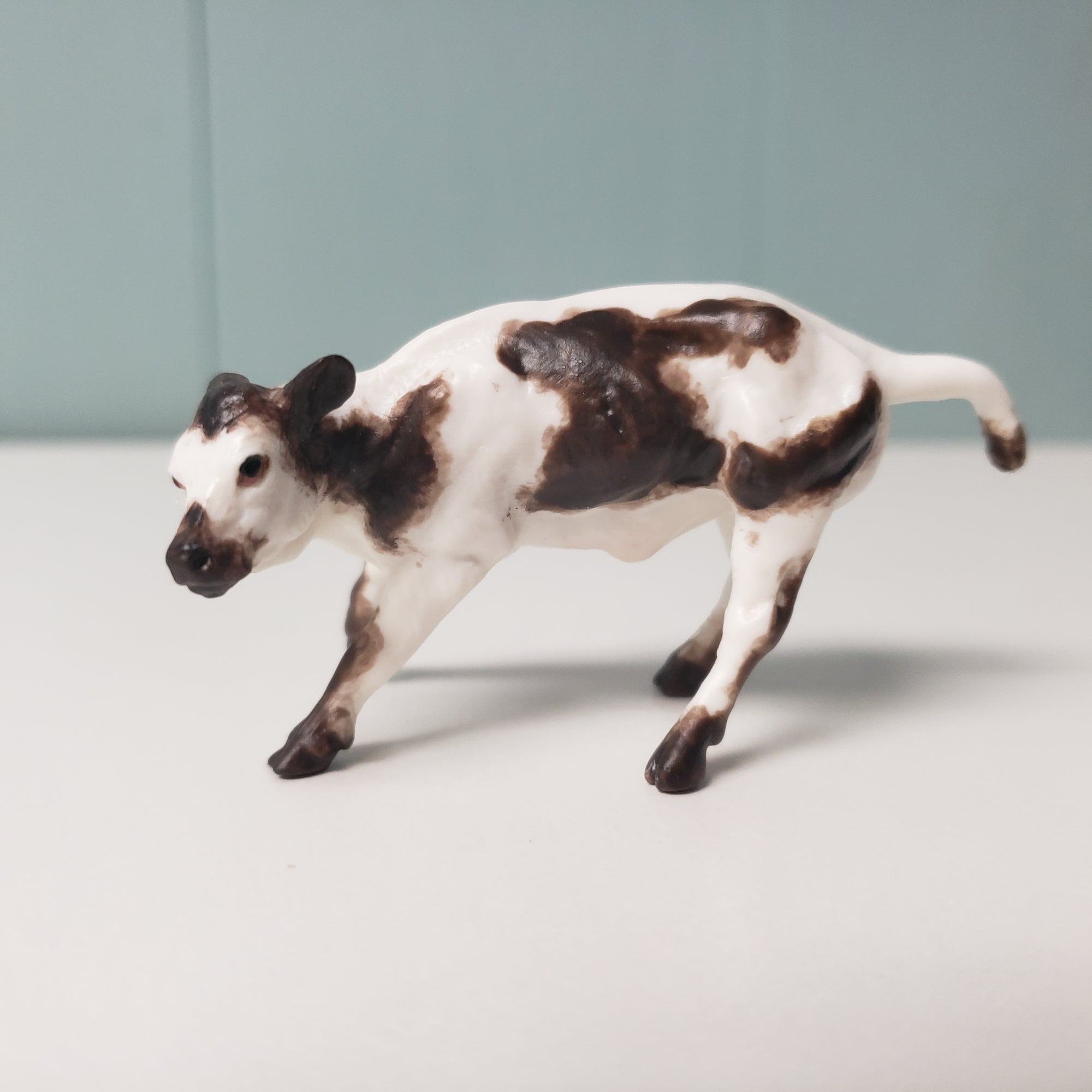 Porterhouse OOAK Dark Brown & White Cow Chip By Andrea Thomason - National Hamburger Day - HBD24