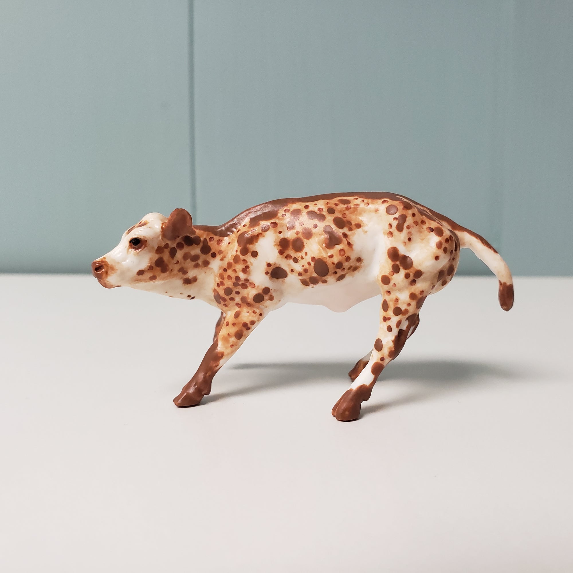 Santamaria OOAK Red & White Spotted Cow Chip By Andrea Thomason - National Hamburger Day - HBD24