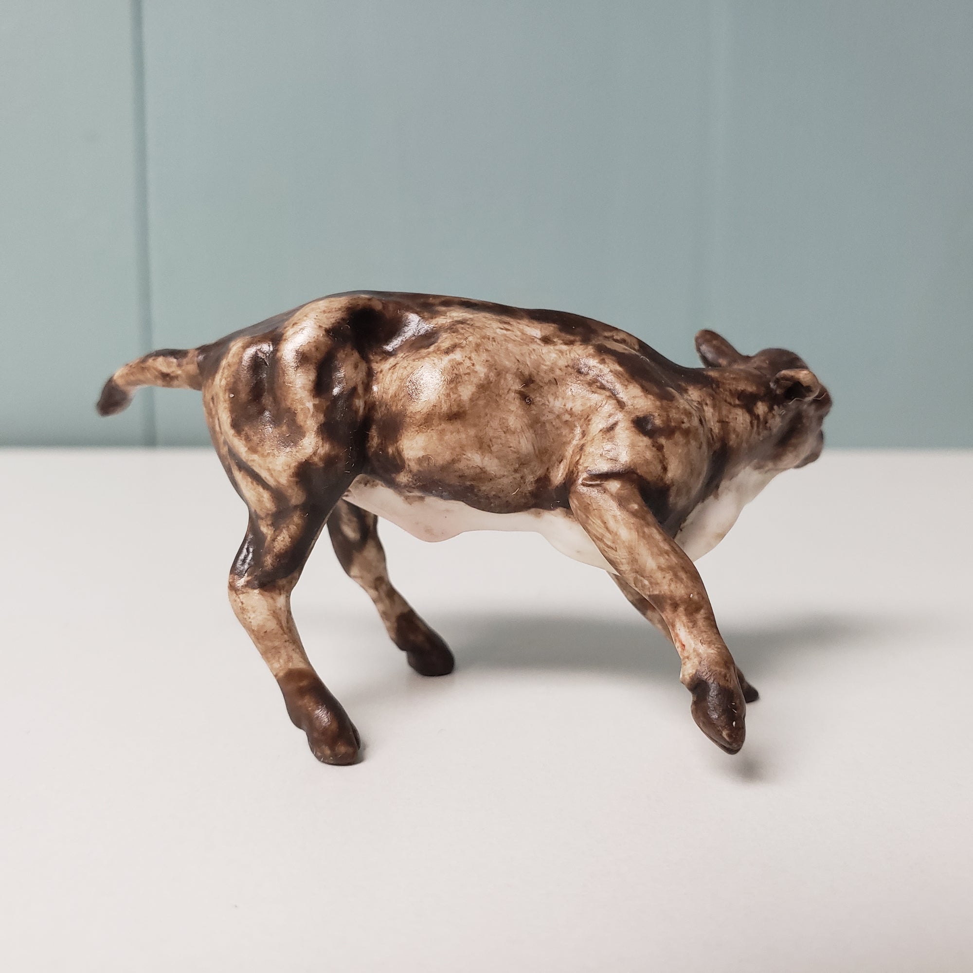 Tomahawk OOAK Brown &amp; White Cow Chip By Andrea Thomason - National Hamburger Day - HBD24