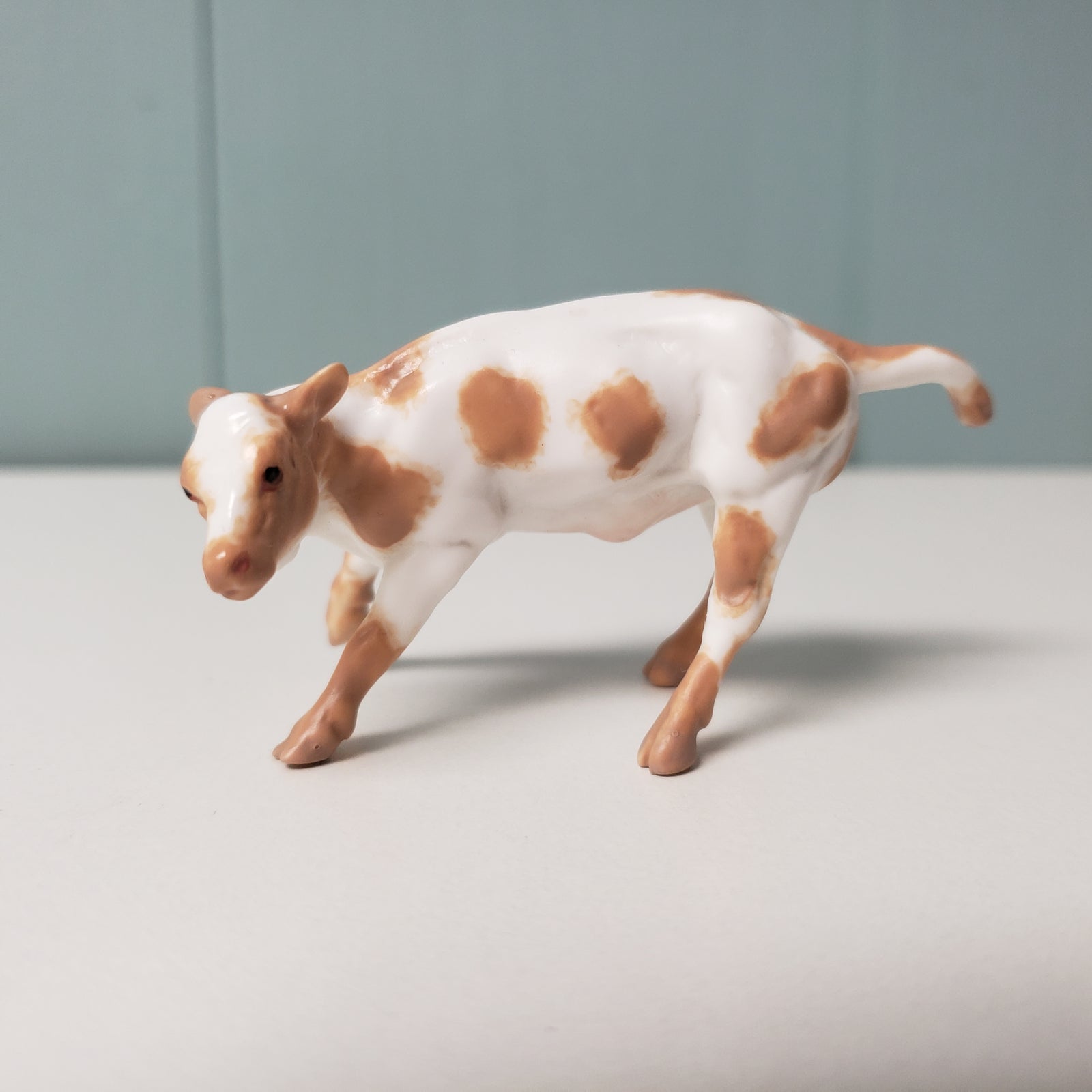 Tender OOAK Tan & White Cow Chip By Andrea Thomason - National Hamburger Day - HBD24