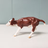 T-Bone OOAK Dark Red &amp; White Cow Chip By Andrea Thomason - National Hamburger Day - HBD24