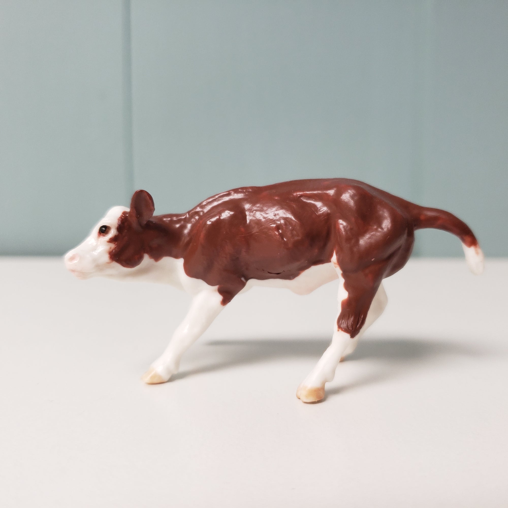 T-Bone OOAK Dark Red & White Cow Chip By Andrea Thomason - National Hamburger Day - HBD24