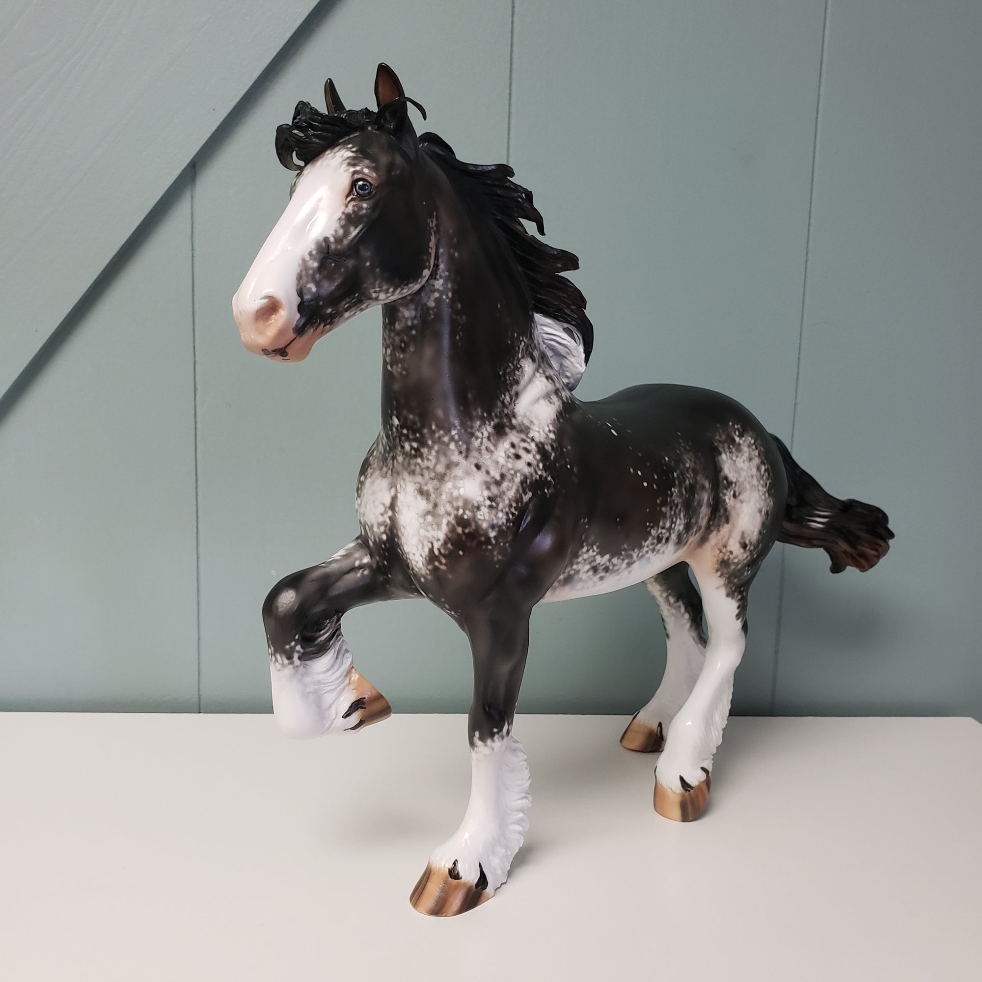 Majestic Forest Warrior OOAK Black Sabino Custom Trotting Drafter By Julie Keim BEST OFFER  6/4/24