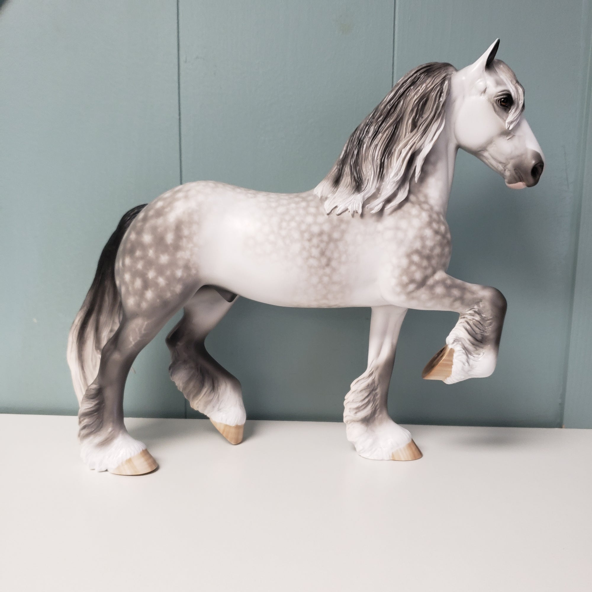 Flying Home OOAK Dappled Grey Clydesdale Trotting Drafter By Sheryl Leisure BEST OFFER  6/4/24