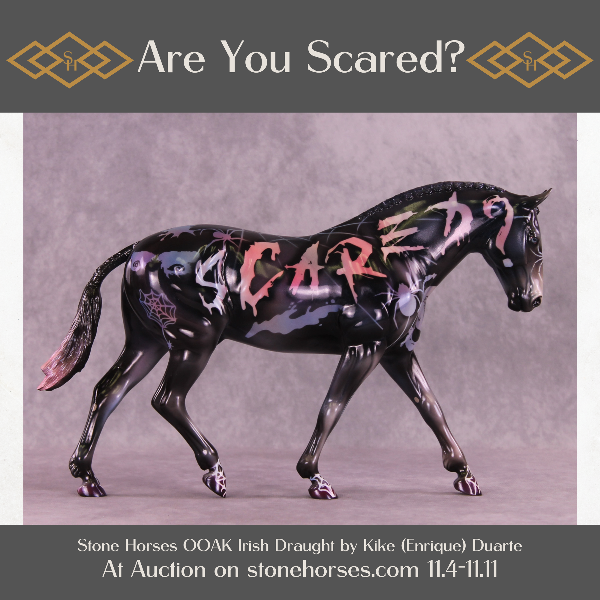 Are You Scared? OOAK Irish Draught by Kike (Enrique) Duarte Best Offer 11/11/25
