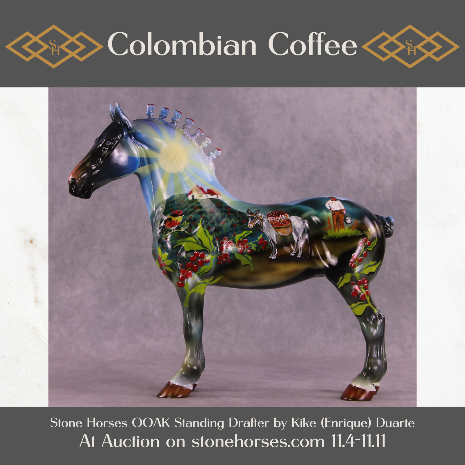 Colombian Coffee OOAK Standing Drafter by Kike (Enrique) Duarte Best Offer 11/11/25
