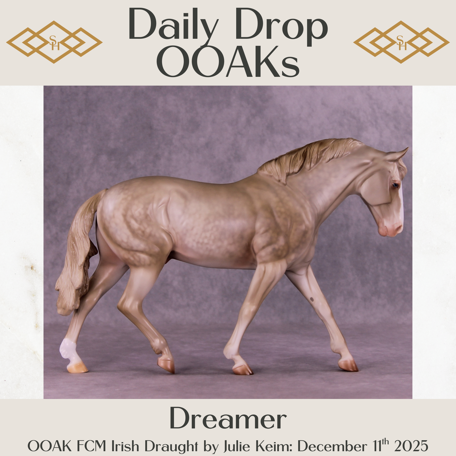 Dreamer OOAK FCM Irish Draught by Julie Keim DDOAKs25