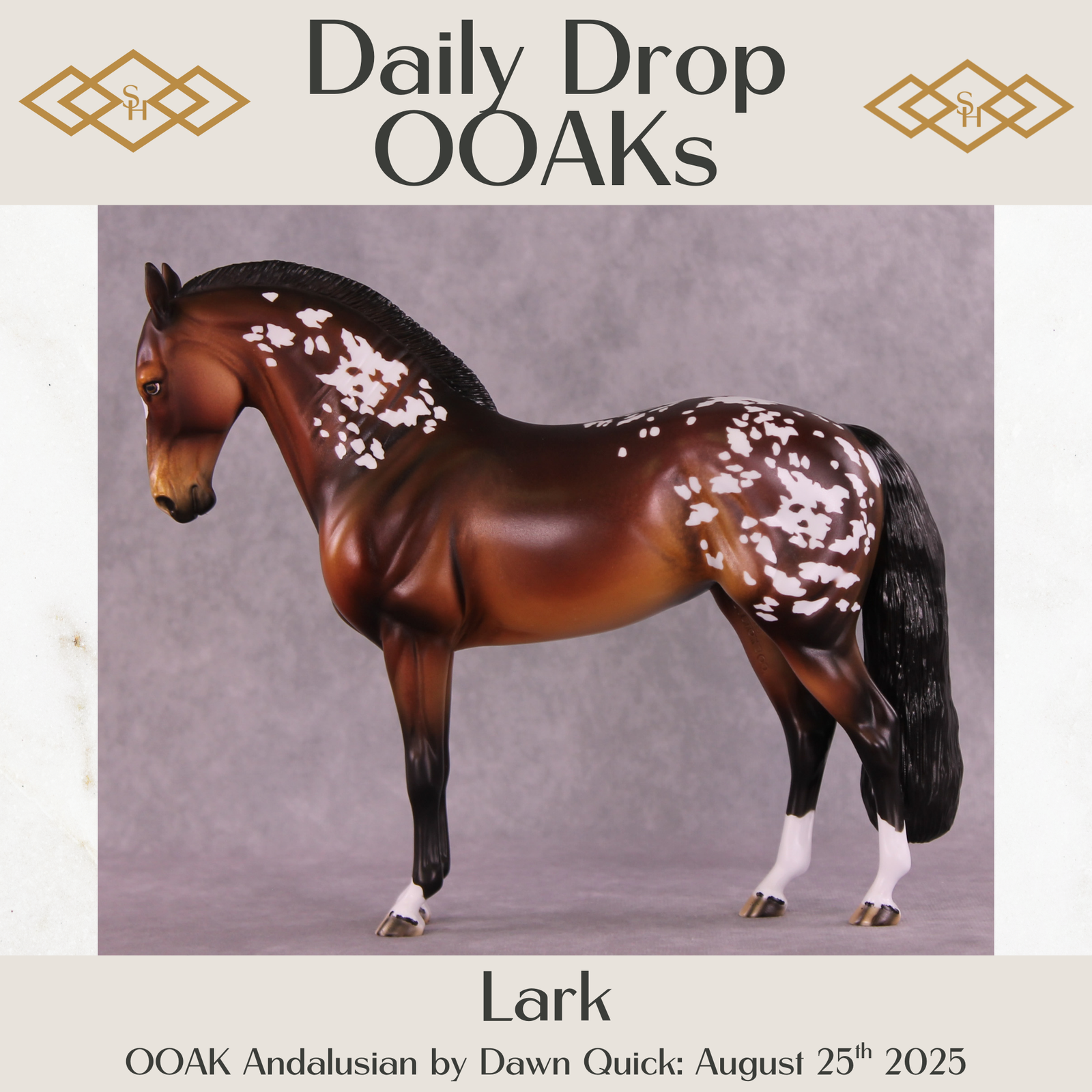 Lark OOAK Andalusian by Dawn Quick DDOOAKs25