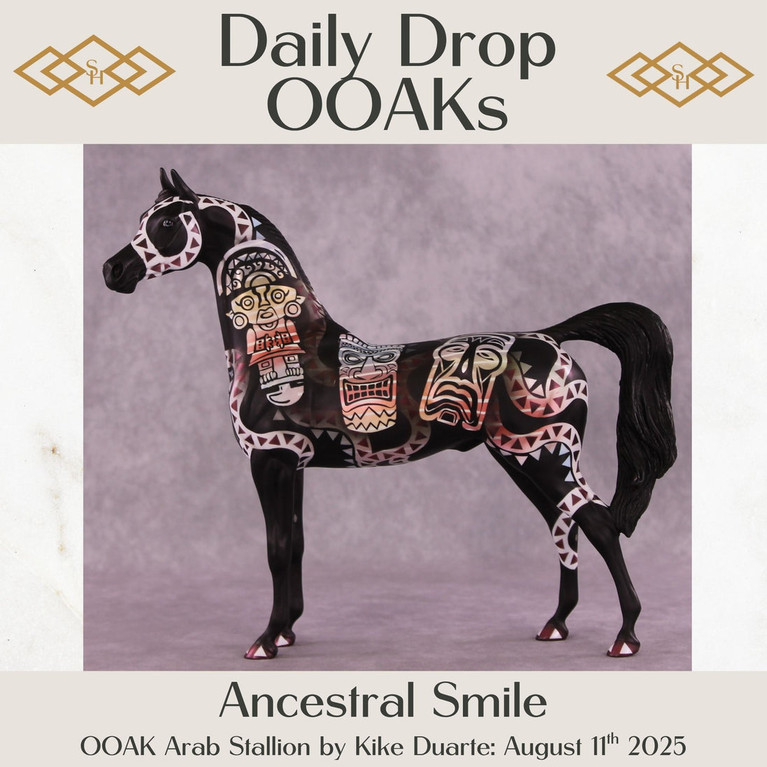 Ancestral Smile OOAK Arabian Stallion by Kike Duarte DDOOAKs25