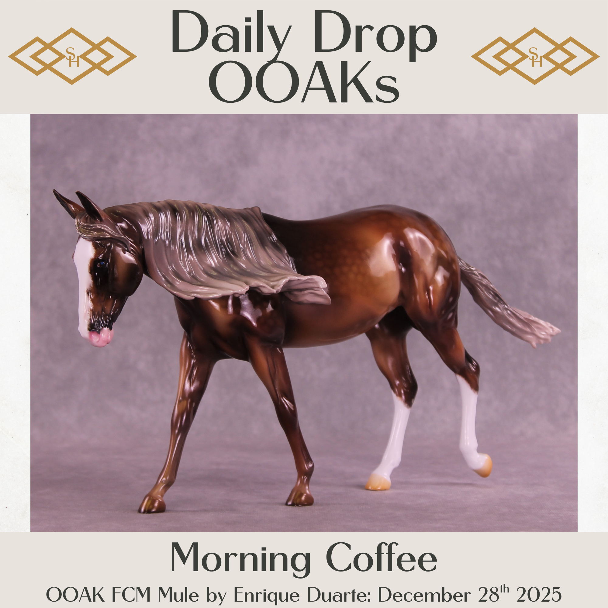 Morning Coffee OOAK FCM Large Mule by Enrique Duarte DDOOAKs25