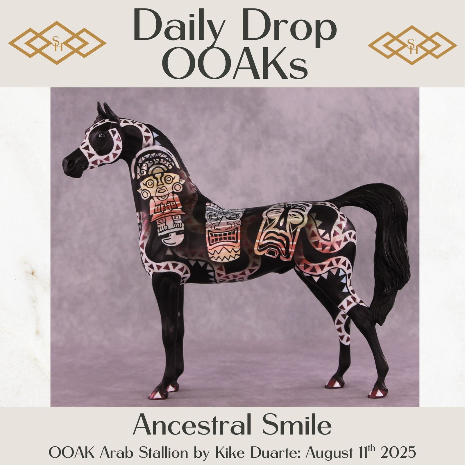 Ancestral Smile OOAK Arabian Stallion by Kike Duarte DDOOAKs25