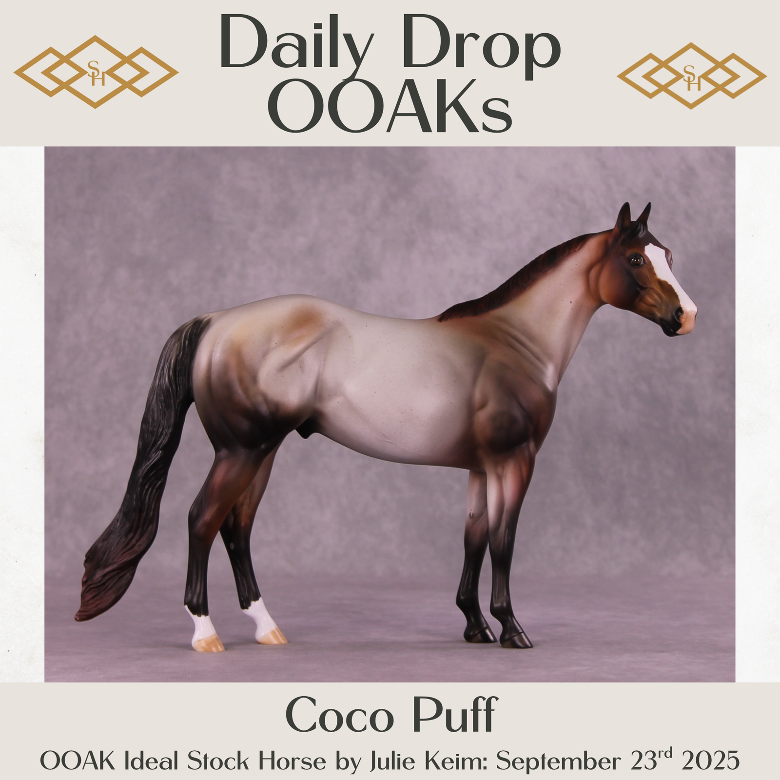 Coco Puff OOAK Ideal Stock Horse by Julie Keim DDOOAKs25