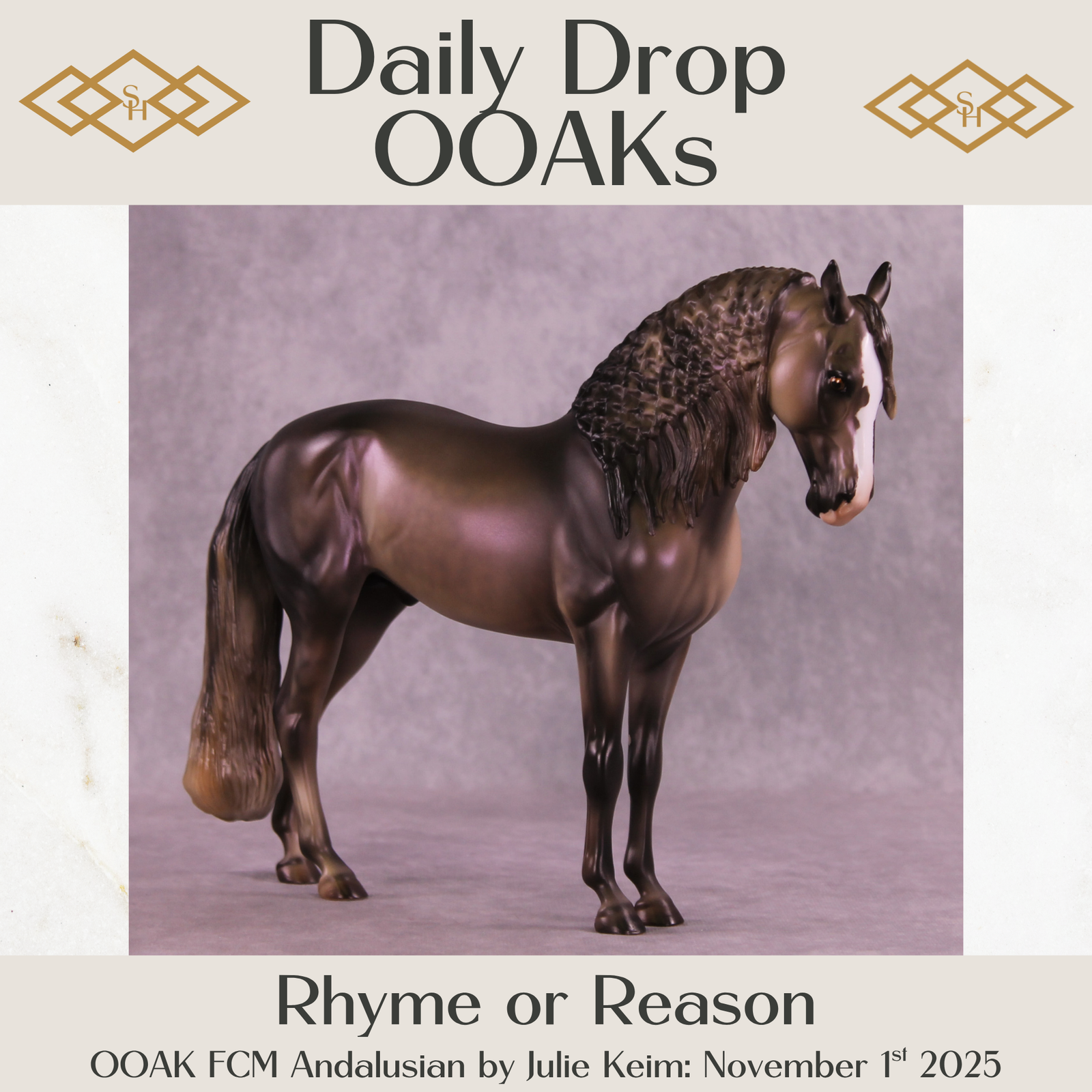 Rhyme or Reason OOAK FCM Andalusian by Julie Keim DDOOAKs25