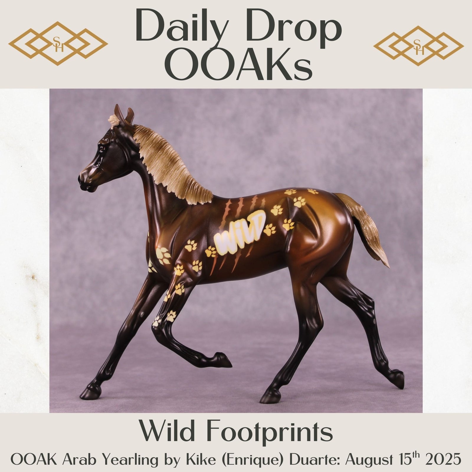 Wild Footprints OOAK FCM Arabian Yearling by Kike (Enrique) Duarte DDOOAKs25