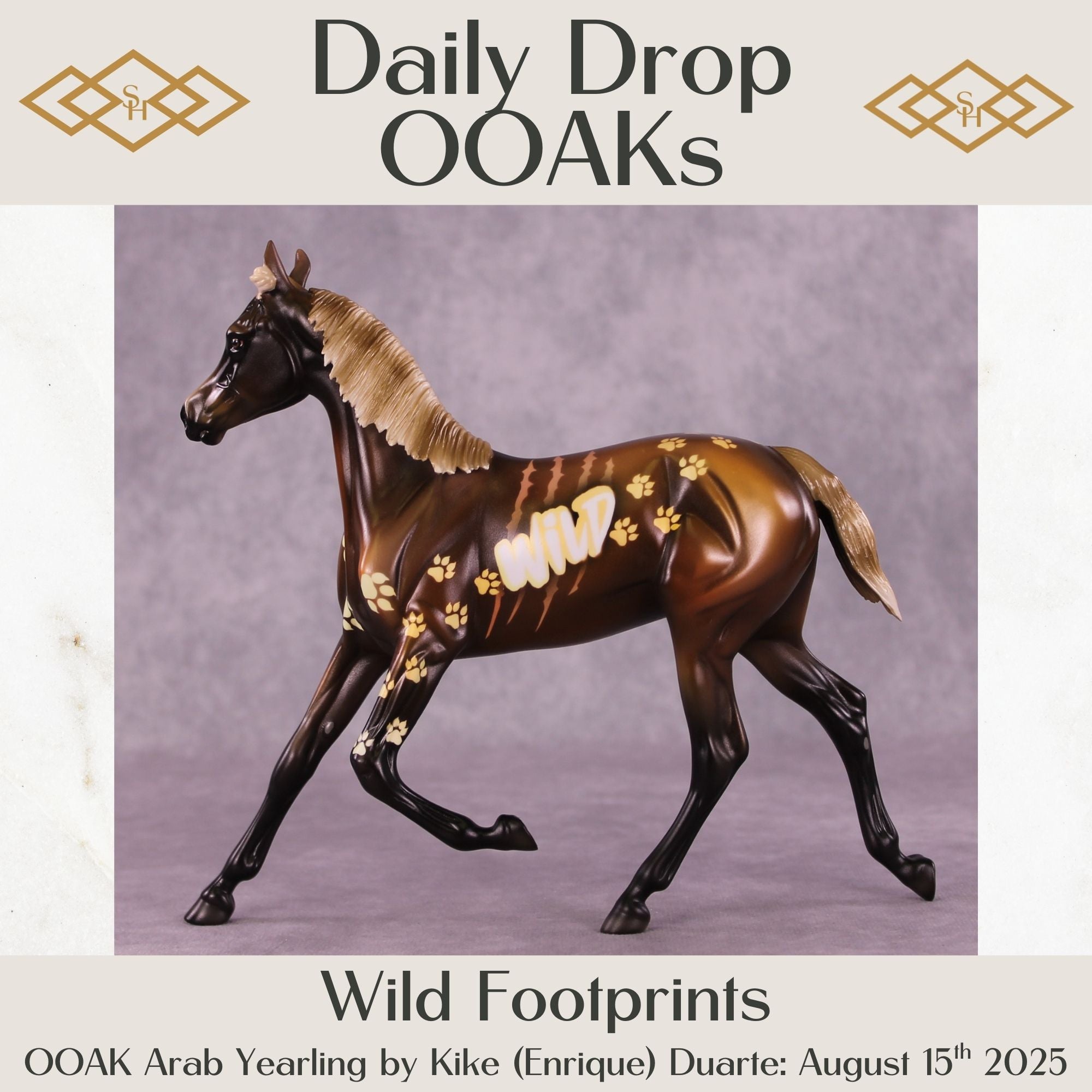 Wild Footprints OOAK FCM Arabian Yearling by Kike (Enrique) Duarte DDOOAKs25