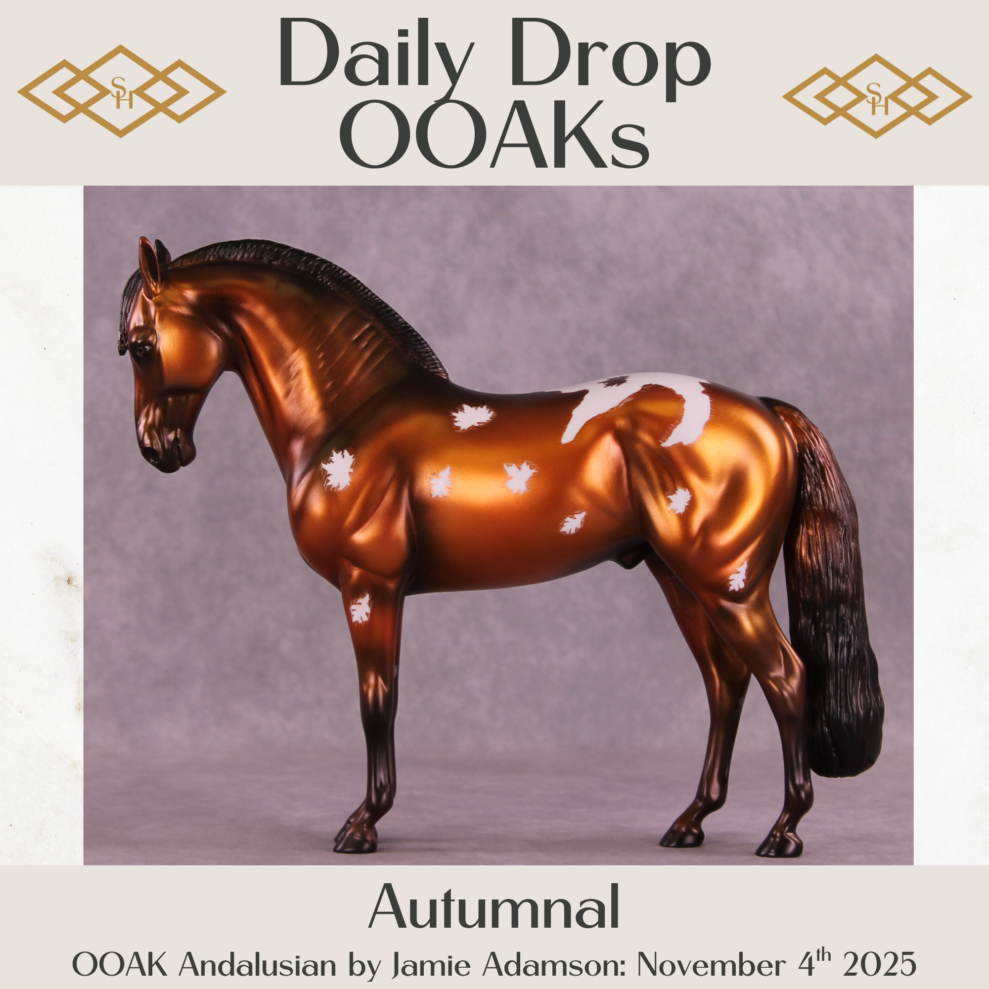 Autumnal OOAK Andalusian by Jamie Adamson DDOOAKs25