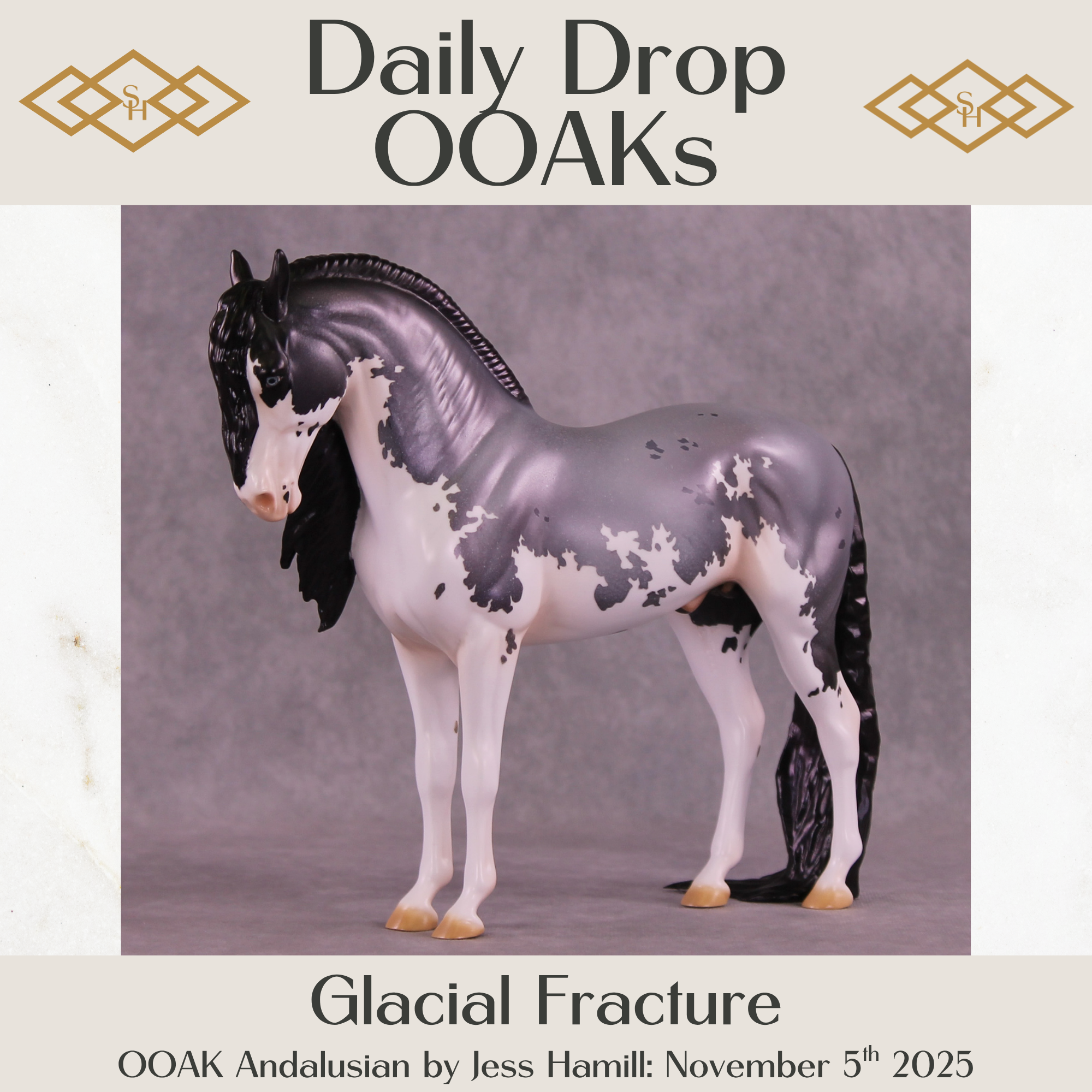 Glacial Fracture OOAK Andalusian by Jess Hamill DDOOAKs25