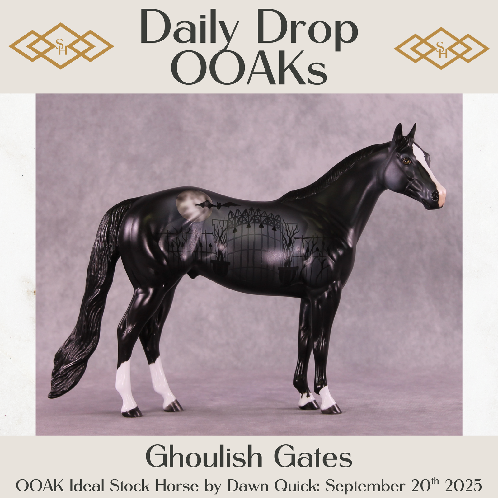 Ghoulish Gates OOAK Ideal Stock Horse by Dawn Quick DDOOAKs25