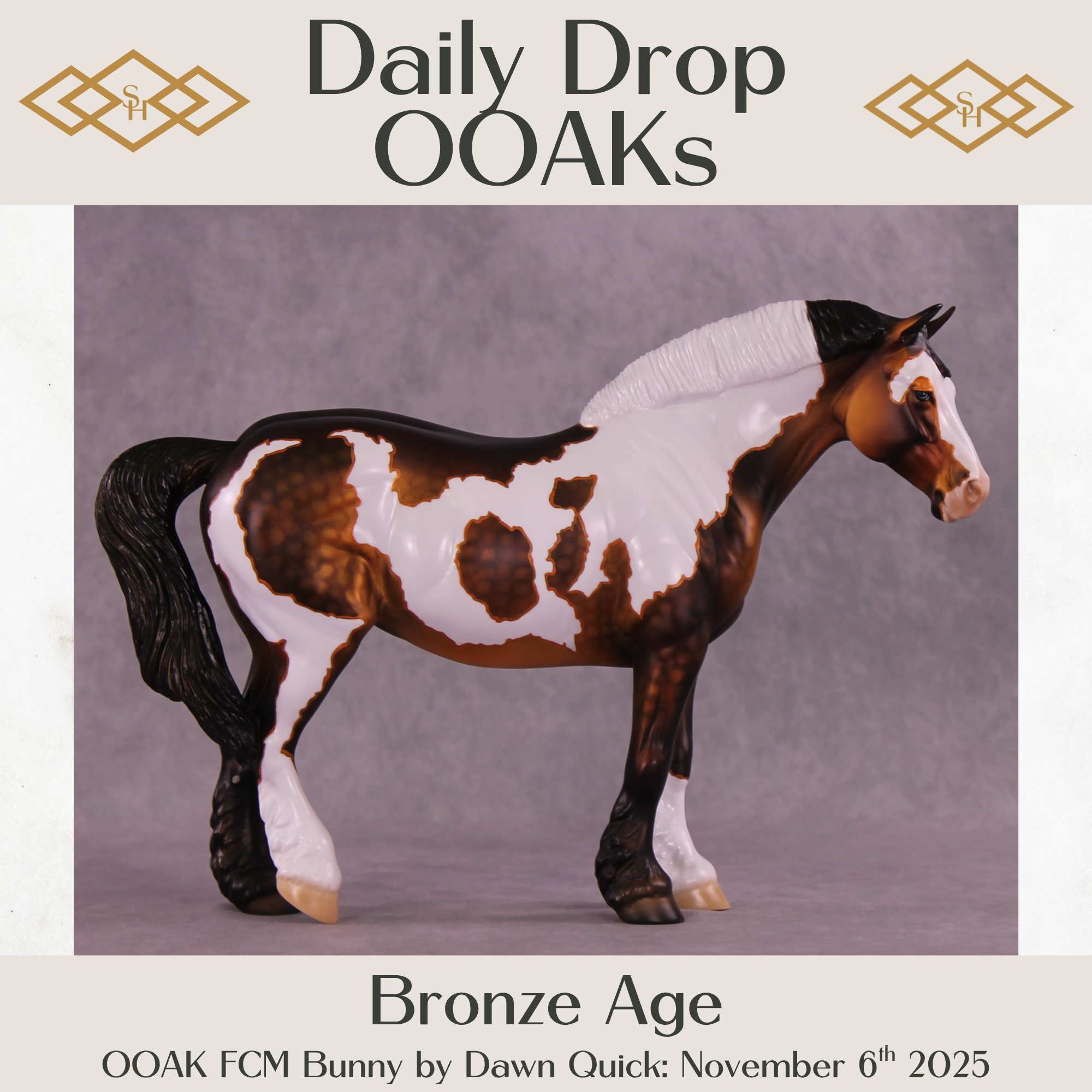 Bronze Age OOAK FCM Bunny by Dawn Quick DDOOAKs25