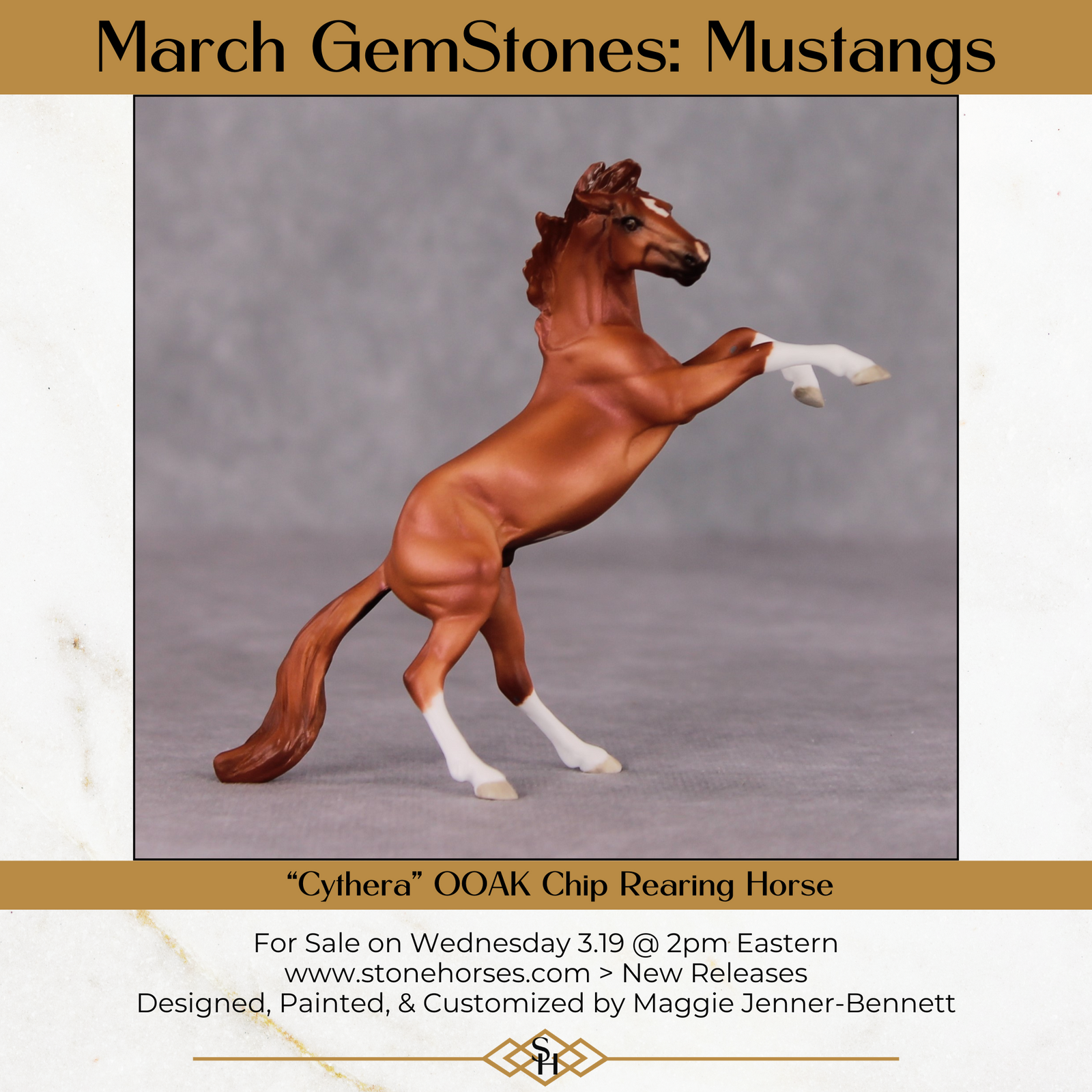 "Cythera" OOAK Rearing Chip By Maggie Jenner-Bennett