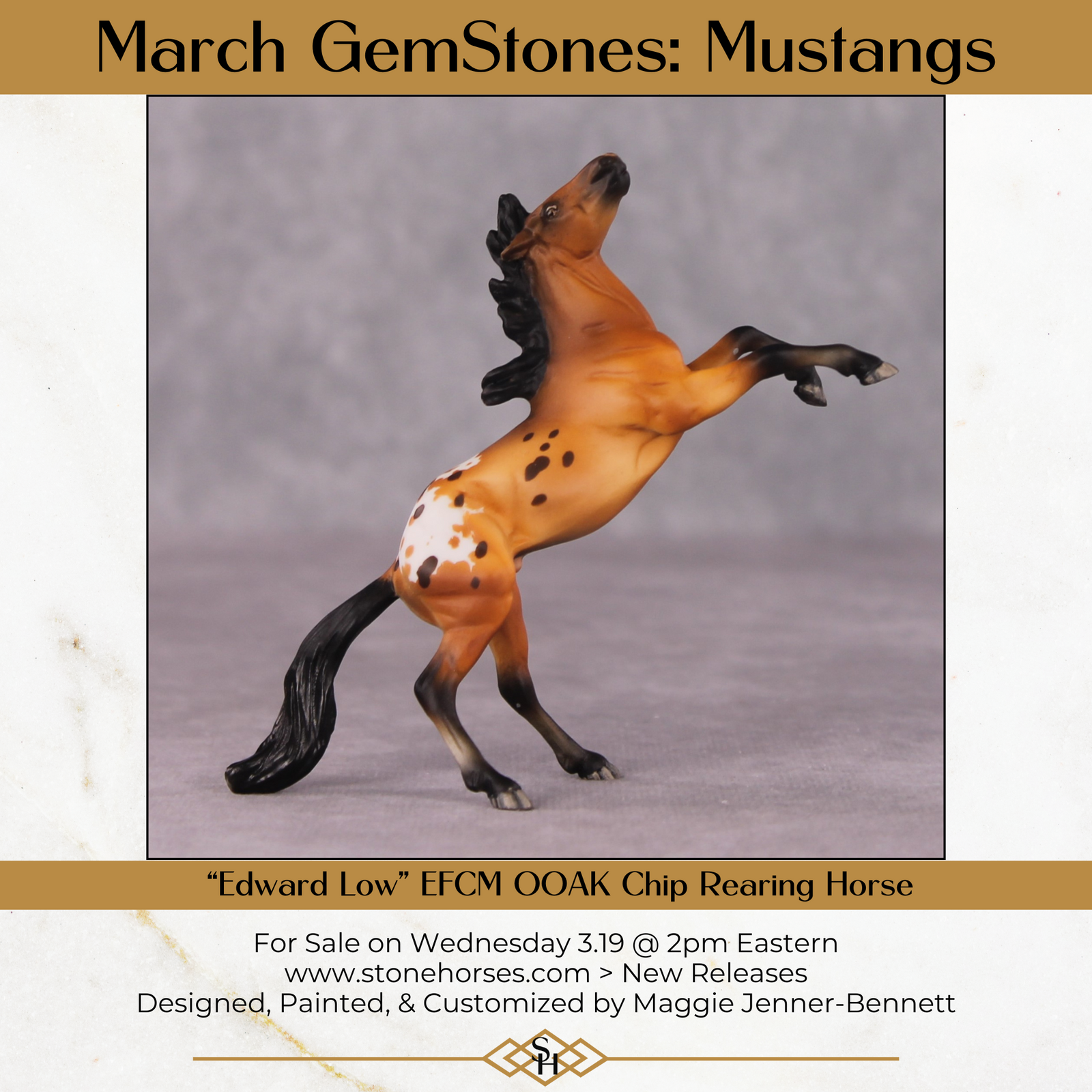 "Edward Low" OOAK EFCM Rearing Chip By Maggie Jenner-Bennett