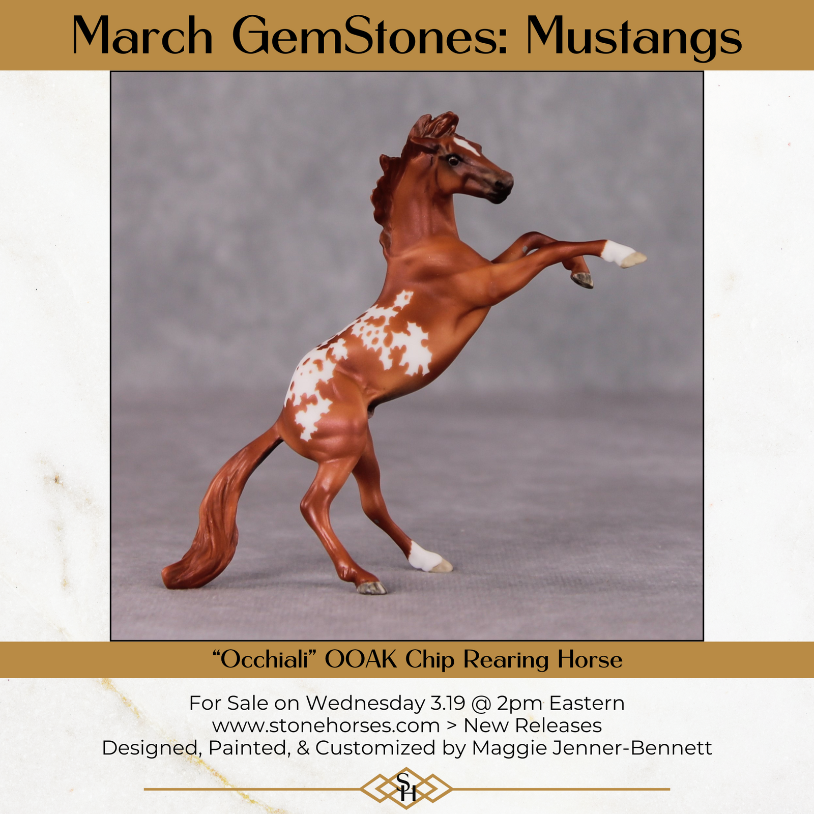 "Occhiali" OOAK Rearing Chip By Maggie Jenner-Bennett