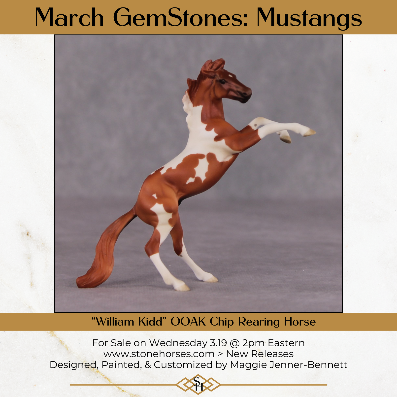 "William Kid" OOAK Rearing Chip By Maggie Jenner-Bennett