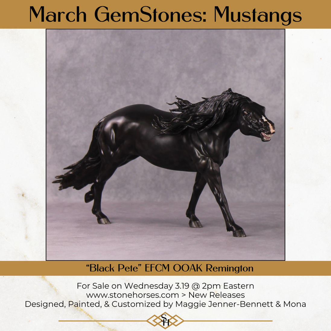 "Black Pete" OOAK EFCM Remington By Maggie Jenner-Bennett