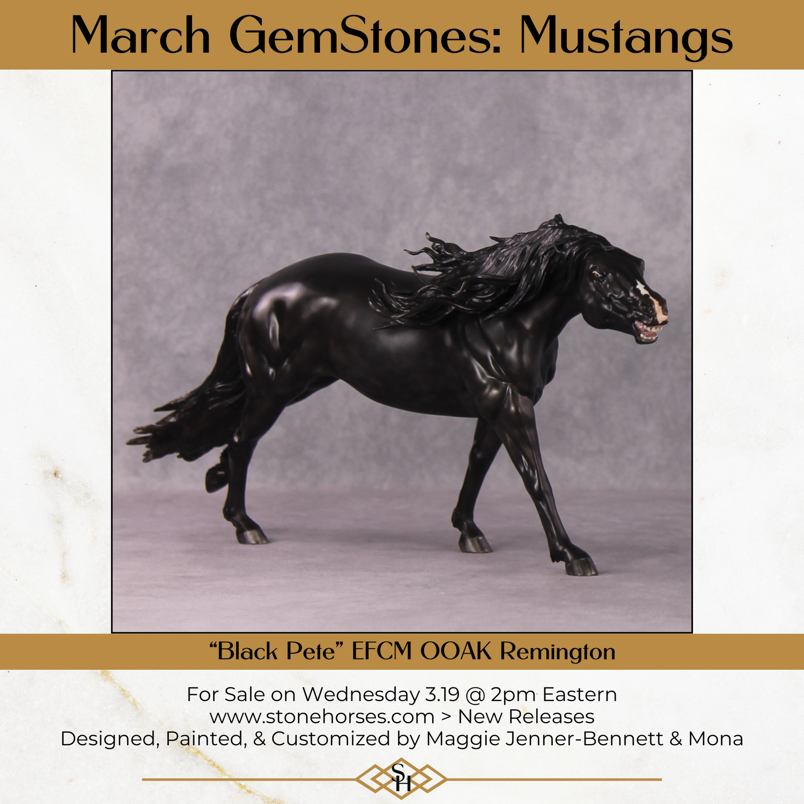 "Black Pete" OOAK EFCM Remington By Maggie Jenner-Bennett