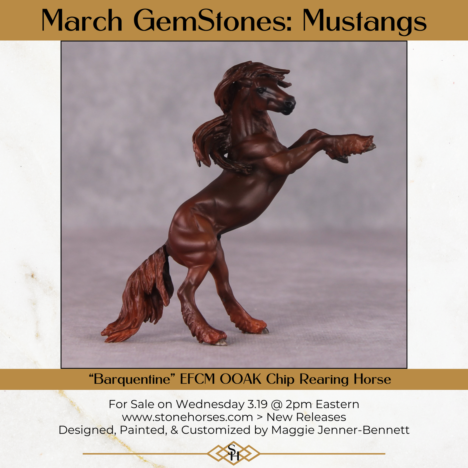 "Barquentine" OOAK EFCM Rearing Chip By Maggie Jenner-Bennett