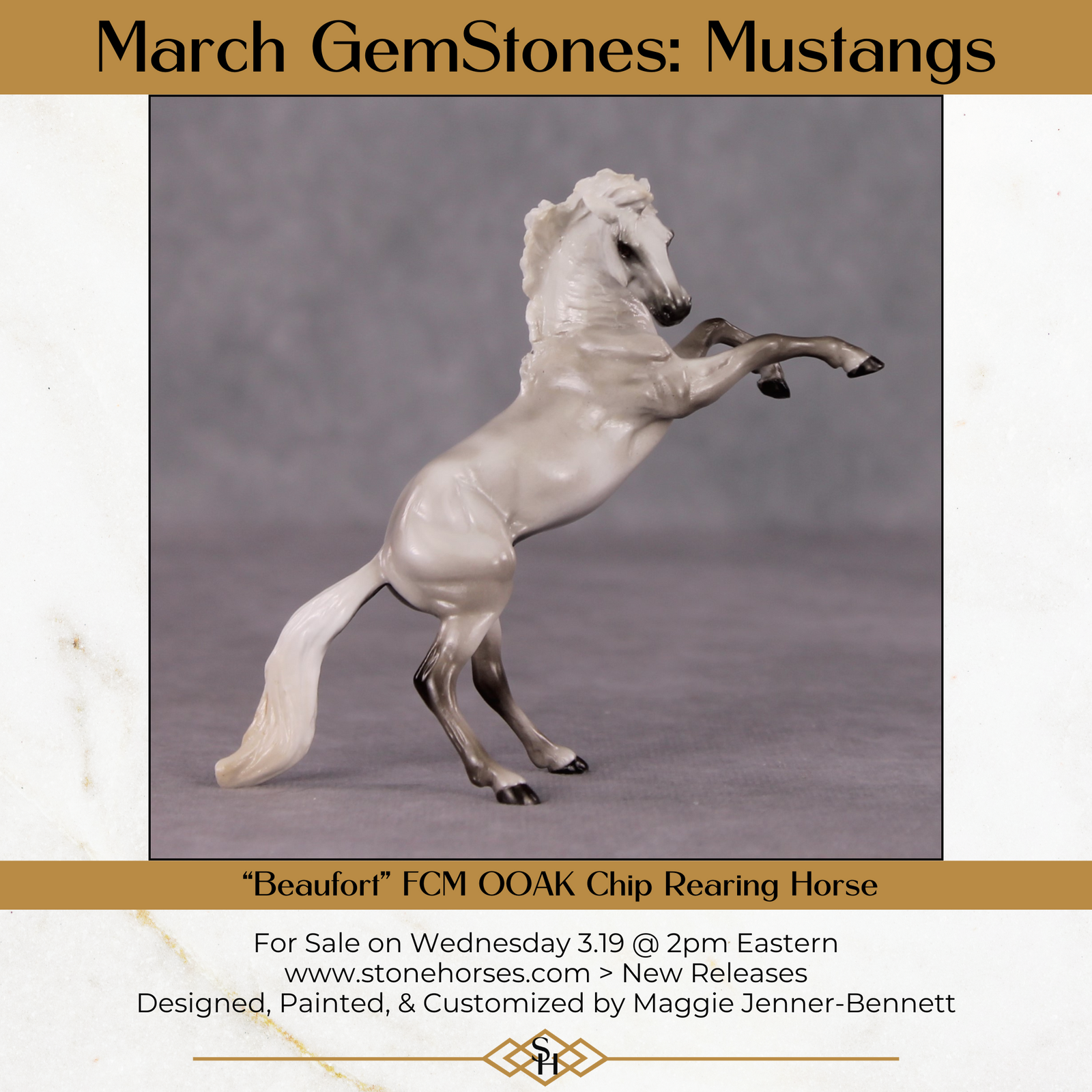 "Beaufort" OOAK FCM Rearing Chip By Maggie Jenner-Bennett