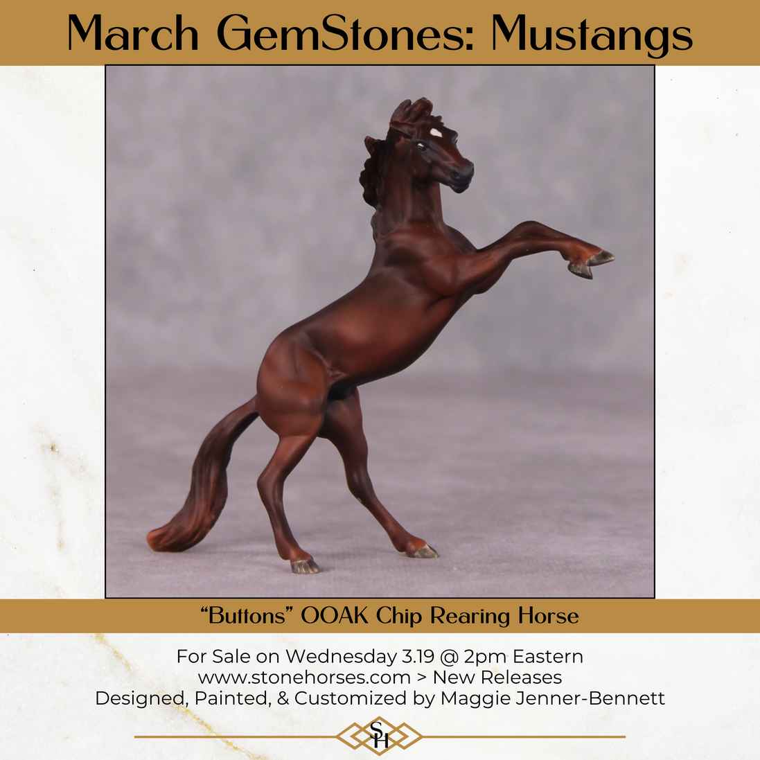 "Buttons" OOAK Rearing Chip By Maggie Jenner-Bennett