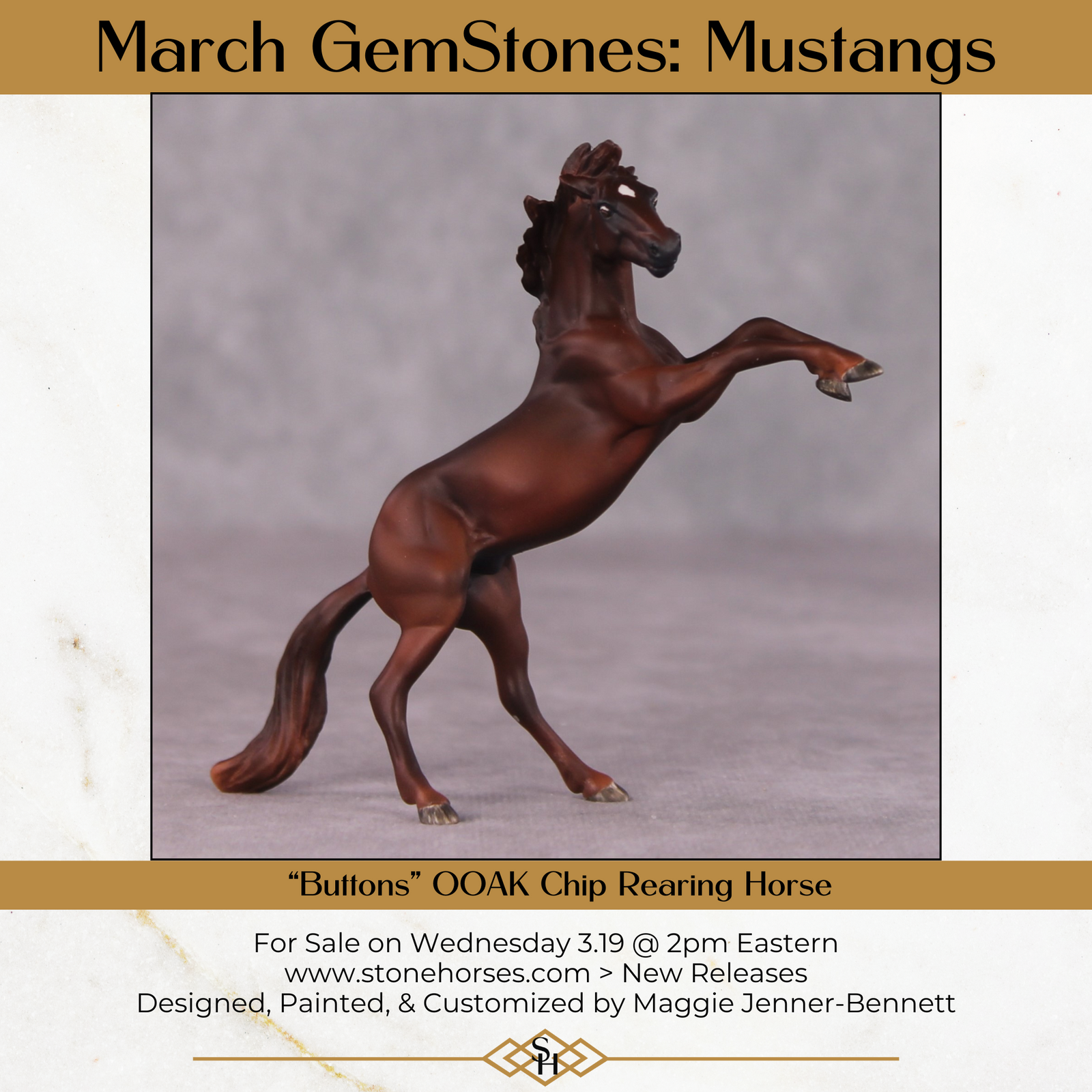 "Buttons" OOAK Rearing Chip By Maggie Jenner-Bennett