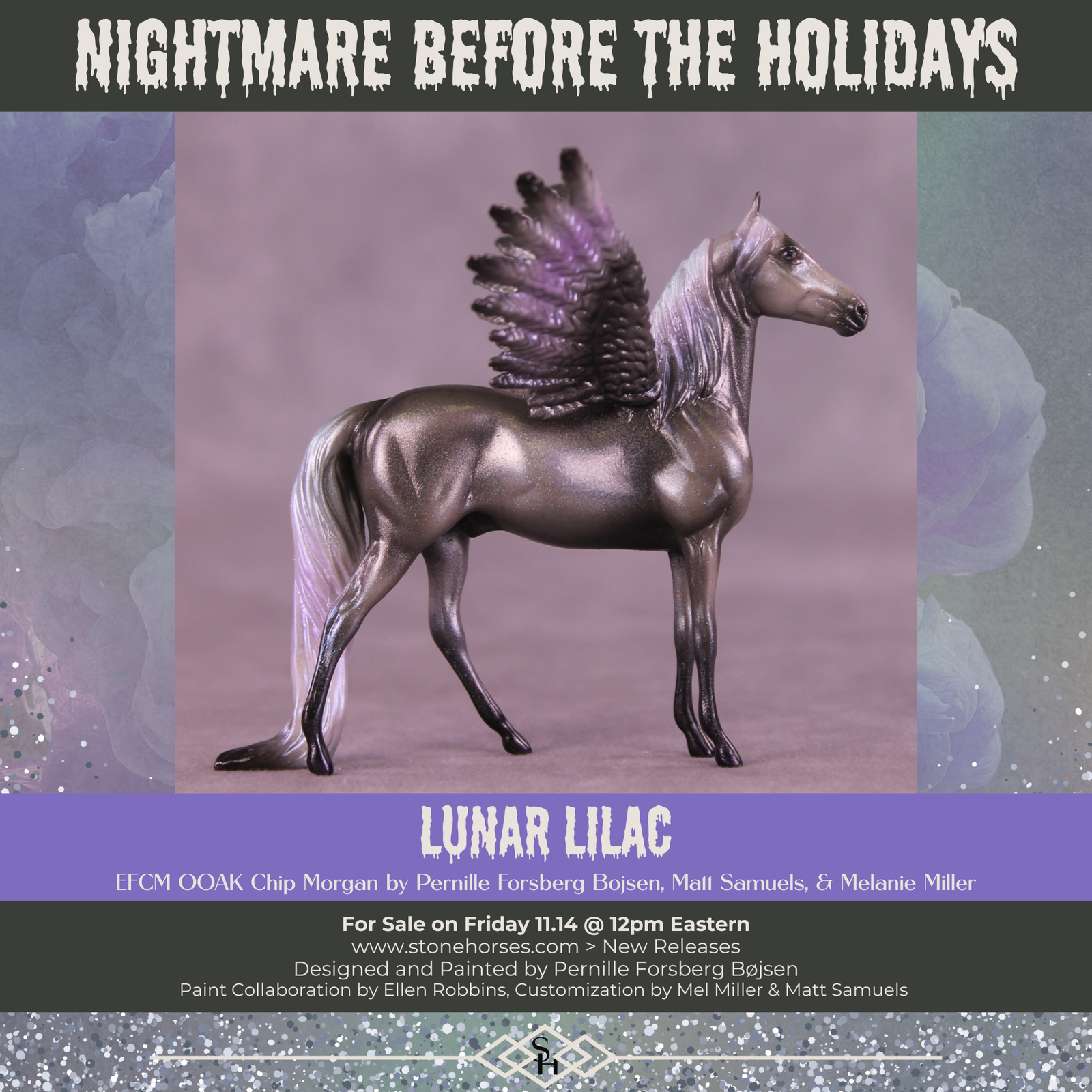 Lunar Lilac OOAK FCM Chip Morgan by Pernille Forsberg Bøjsen GS1125