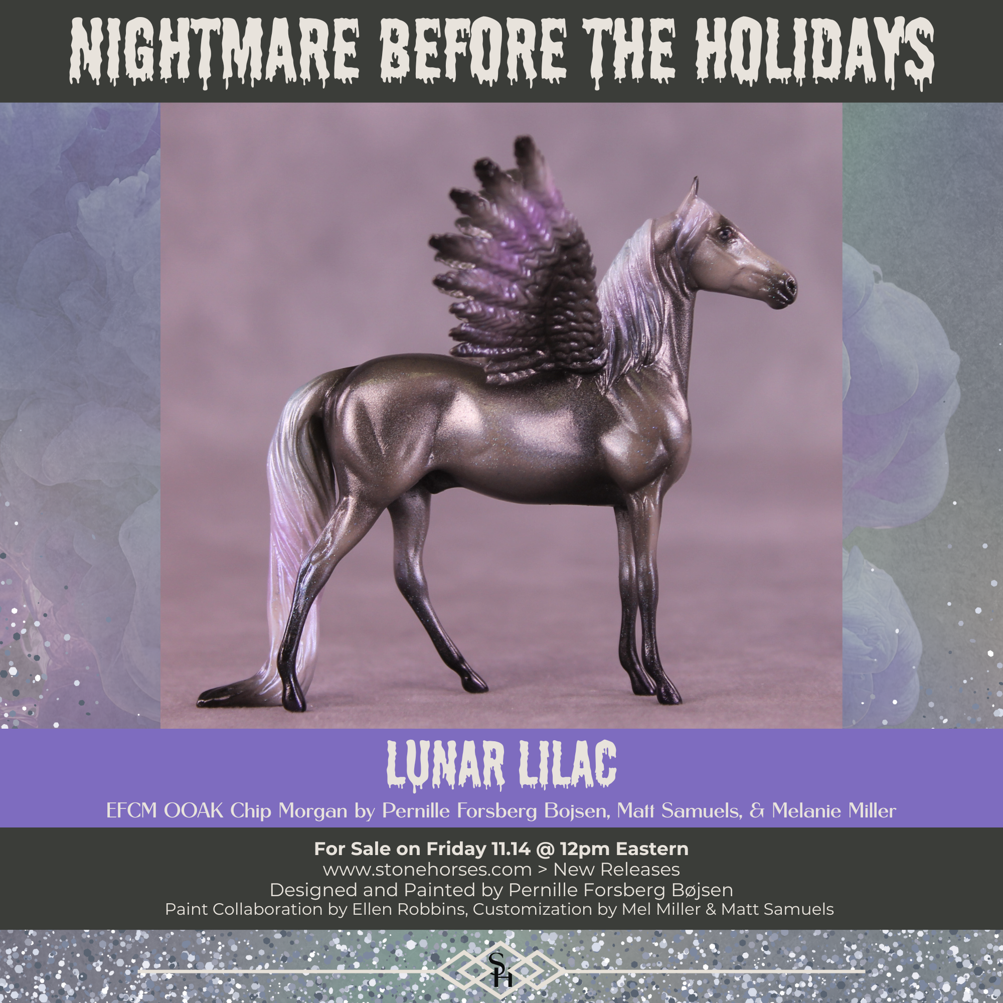 Lunar Lilac OOAK FCM Chip Morgan by Pernille Forsberg Bøjsen GS1125