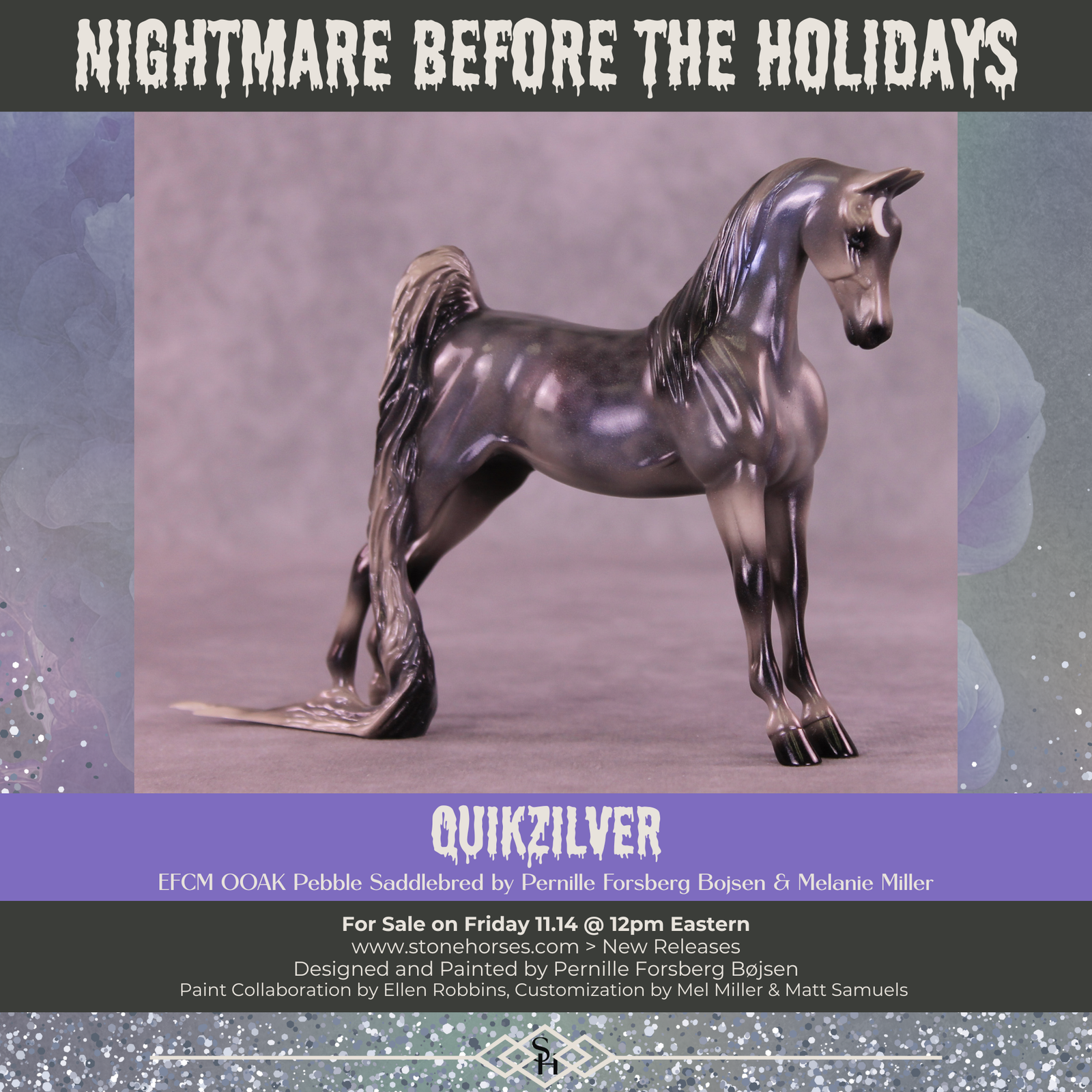 Quikzilver OOAK EFCM Pebble Saddlebred by Pernille Forsberg Bøjsen GS1125