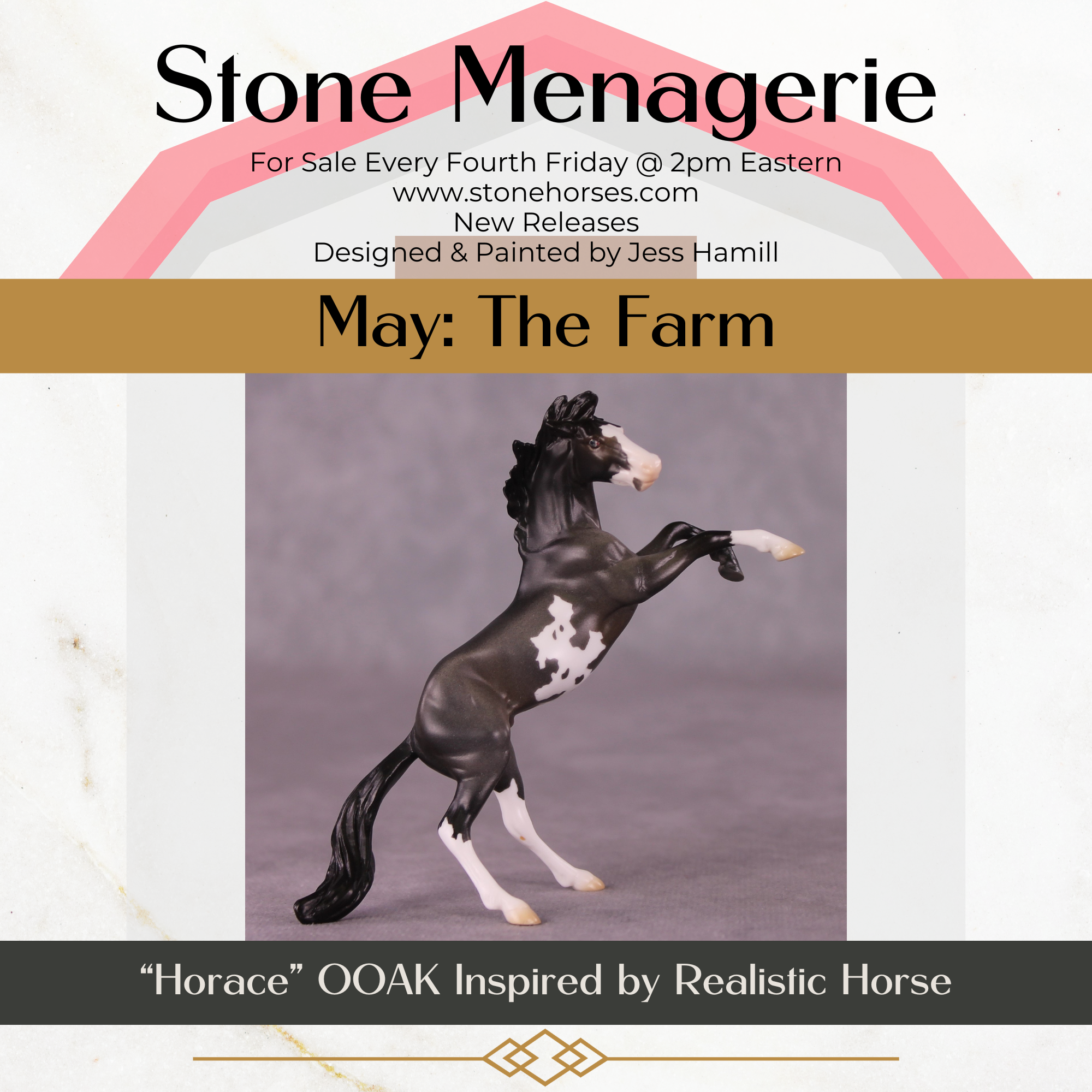 "Horace" OOAK Rearing Chip By Jess Hamill - Menagerie Series