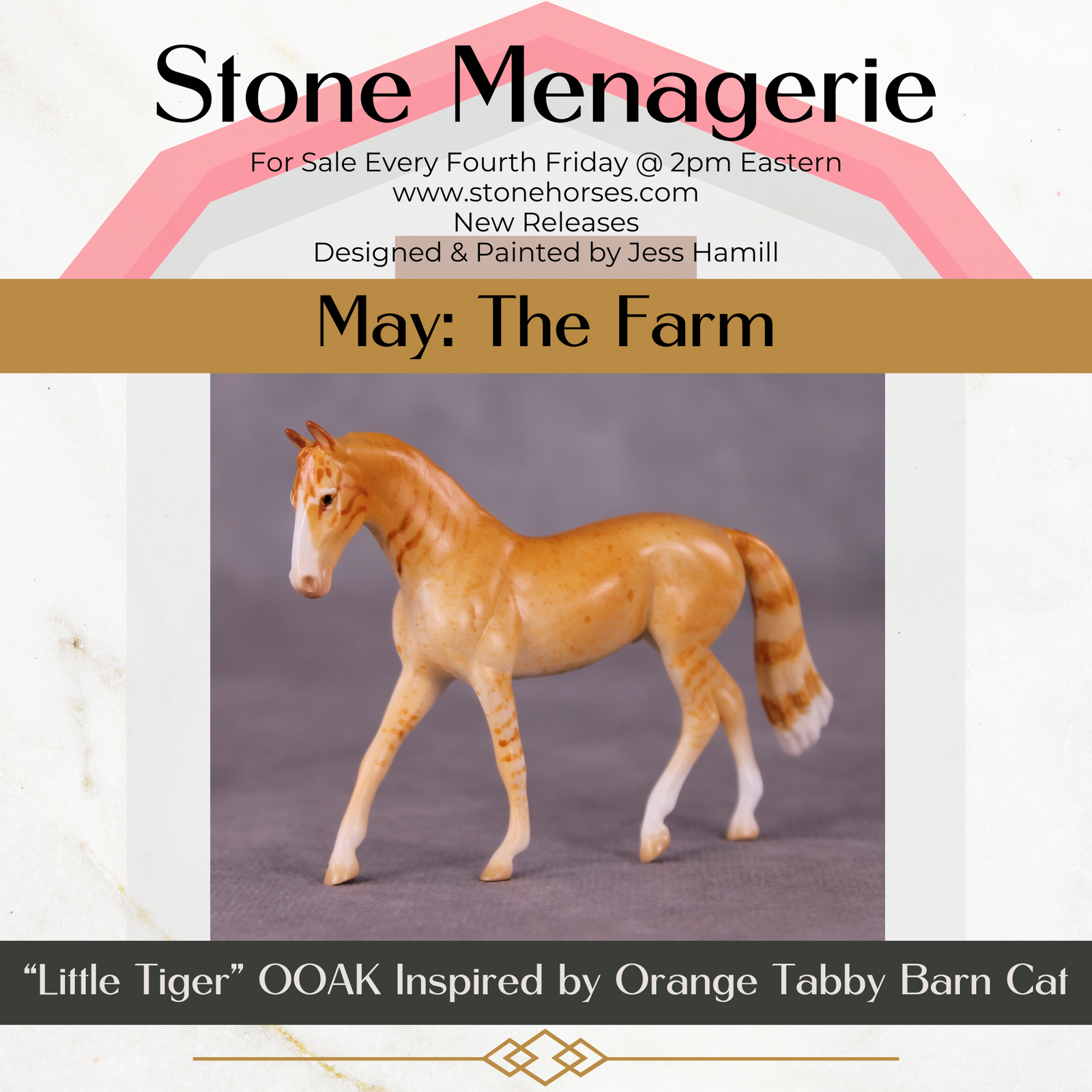 "Little Tiger" OOAK Warmblood Chip By Jess Hamill - Menagerie Series