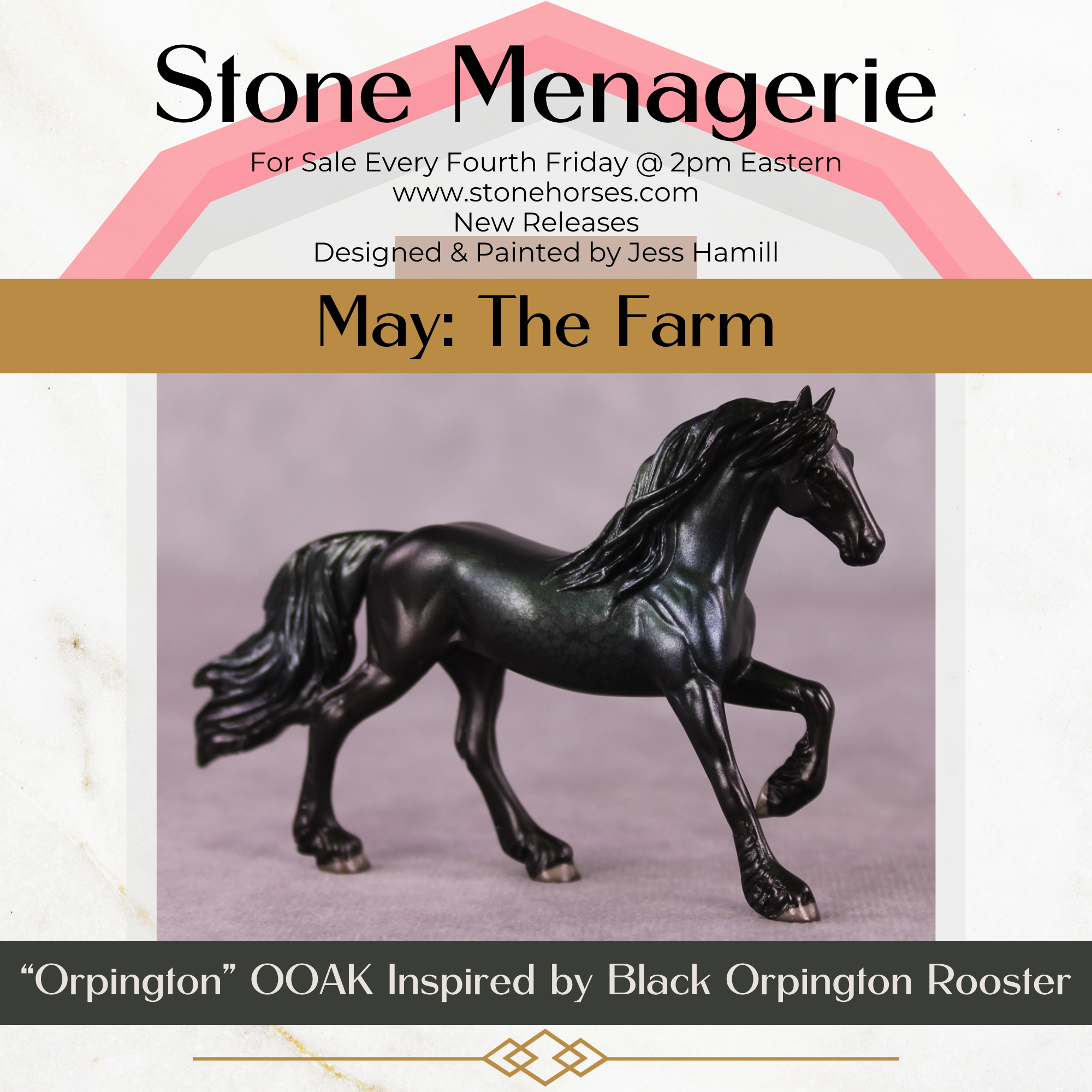 "Orpington" OOAK Friesian Chip By Jess Hamill - Menagerie Series