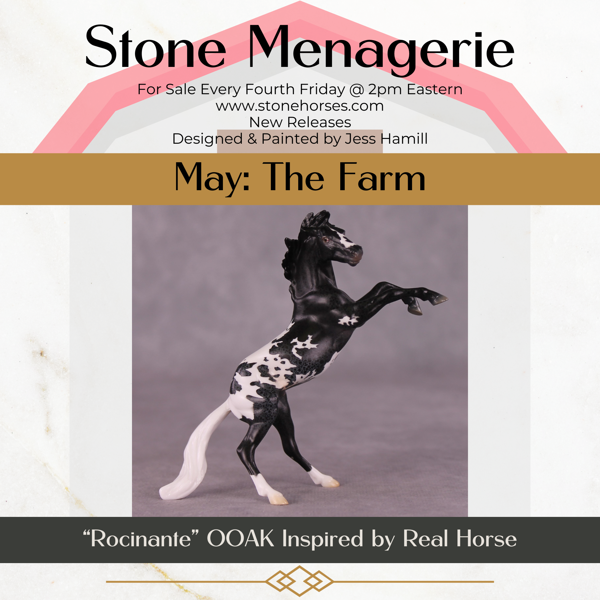 "Rocinante" OOAK Rearing Chip By Jess Hamill - Menagerie Series