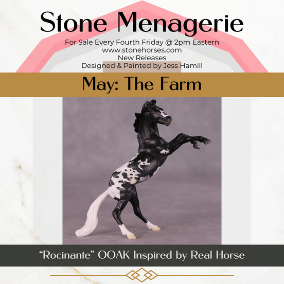 "Rocinante" OOAK Rearing Chip By Jess Hamill - Menagerie Series