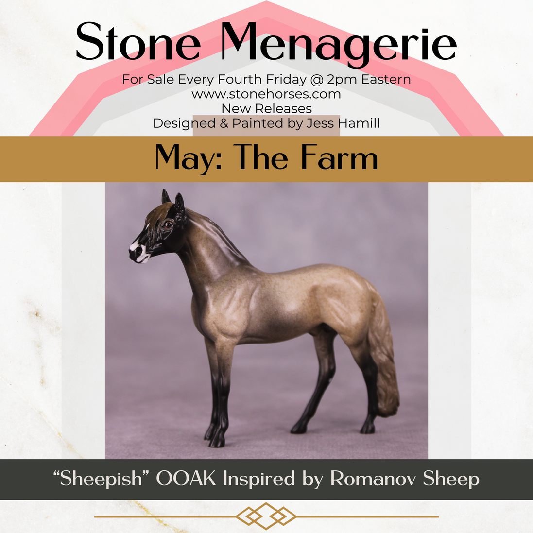 "Sheepish" OOAK Andalusian Chip By Jess Hamill - Menagerie Series