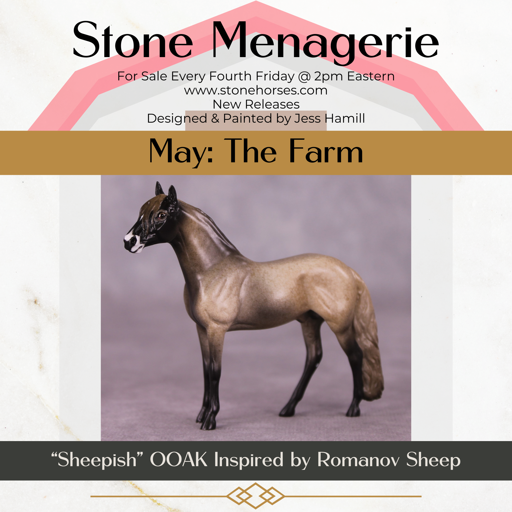 "Sheepish" OOAK Andalusian Chip By Jess Hamill - Menagerie Series