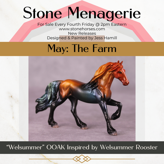 "Welsummer" OOAK Friesian Chip By Jess Hamill - Menagerie Series