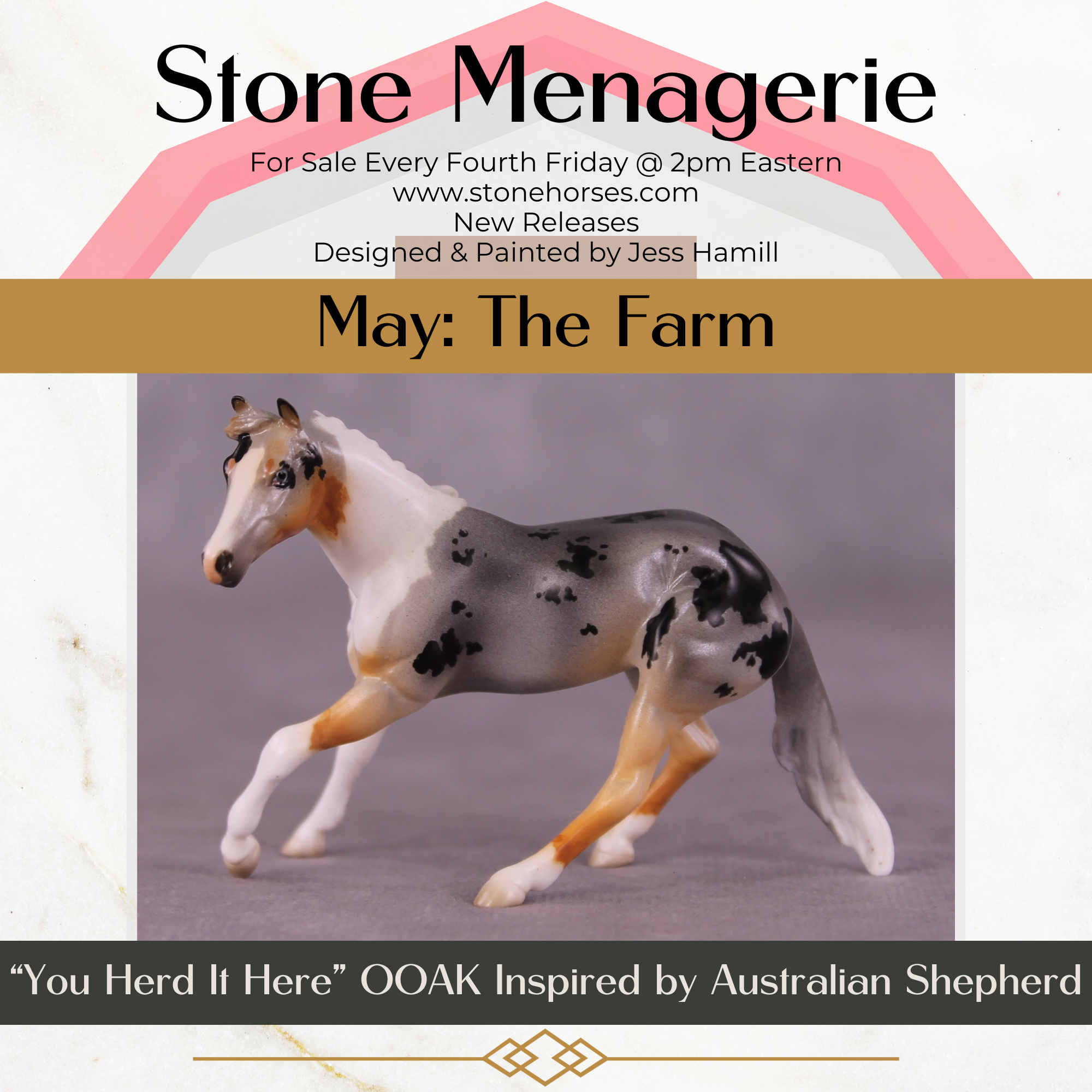 "You Herd It Here" OOAK Cutter Chip By Jess Hamill - Menagerie Series